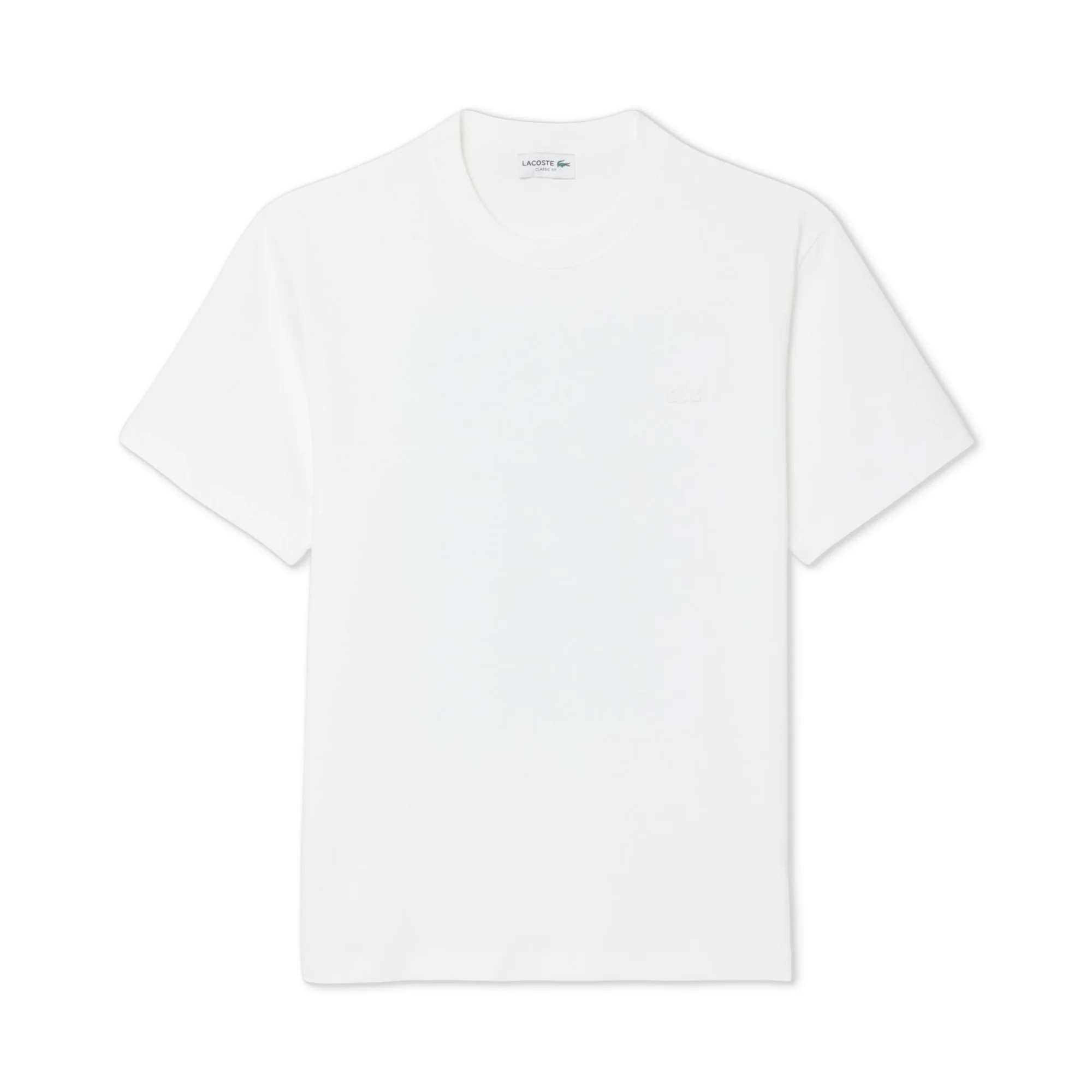 Lacoste Classic Fit Back Print Heavy Cotton T-Shirt White - Image 4