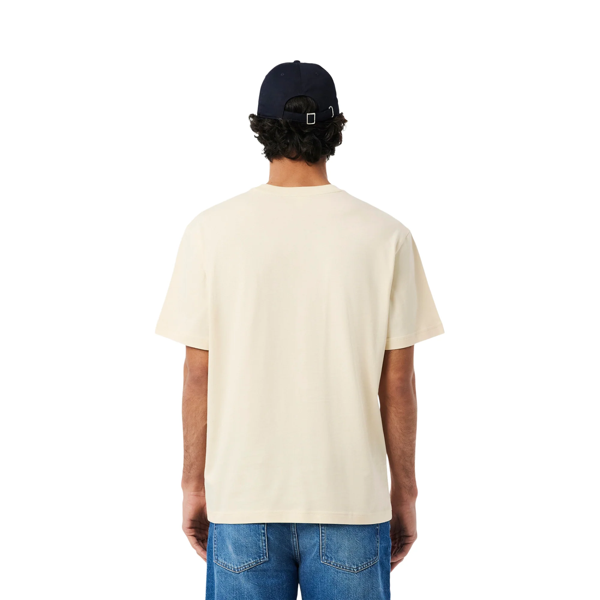Lacoste Classic Fit Cotton Jersey T-Shirt Bright Natural - Image 2