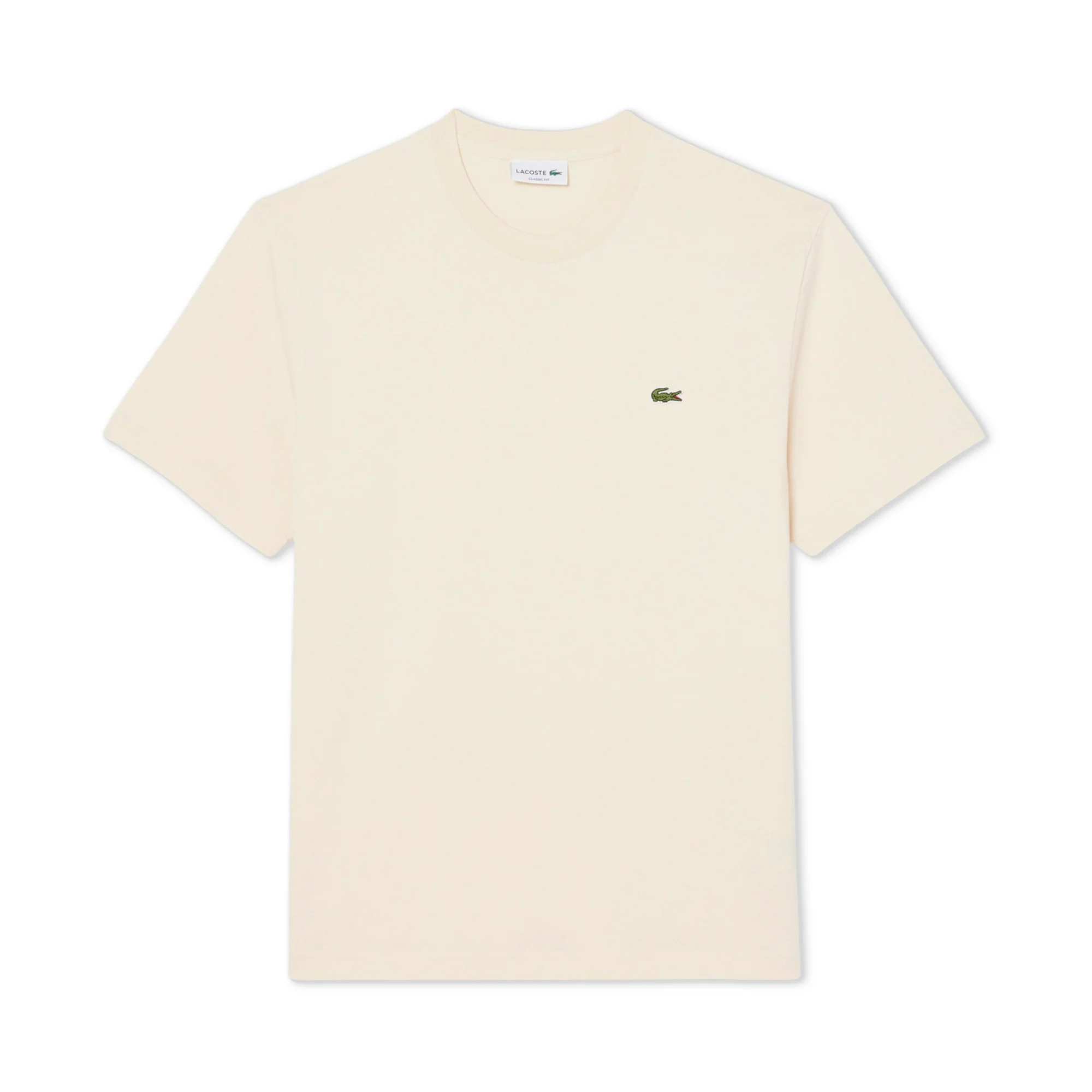 Lacoste Classic Fit Cotton Jersey T-Shirt Bright Natural - Image 4
