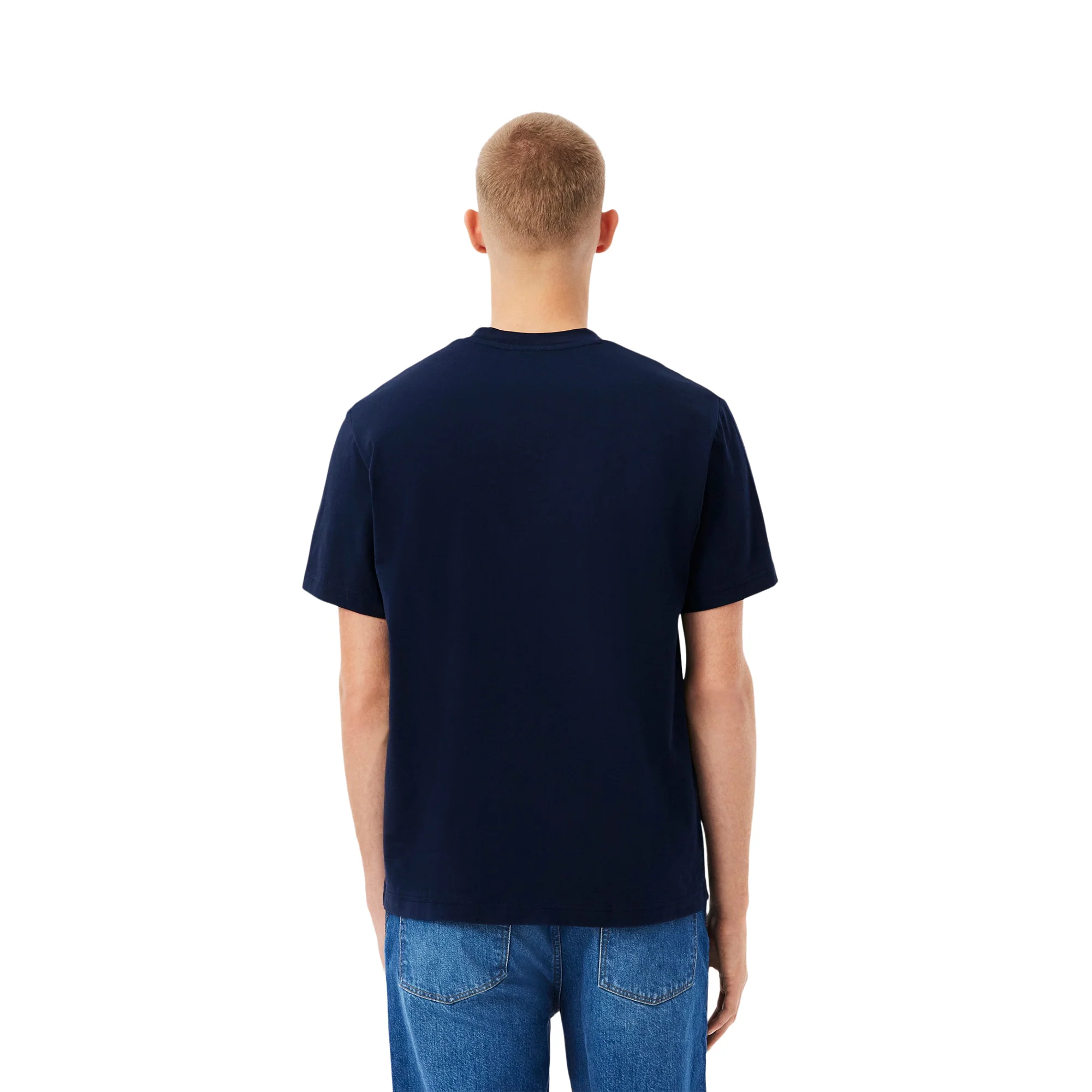 Lacoste Classic Fit Cotton Jersey T-Shirt Navy - Image 2