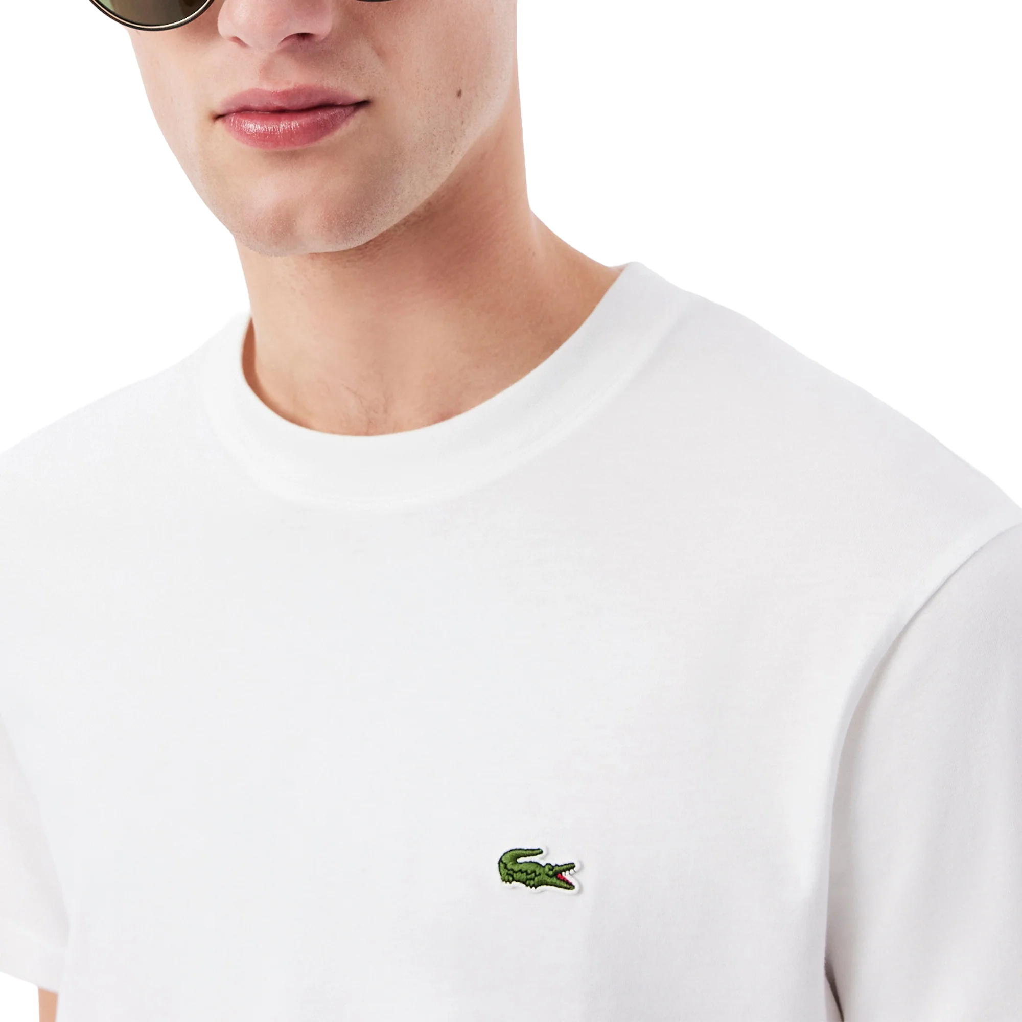 Lacoste Classic Fit Cotton Jersey T-Shirt White - Image 3