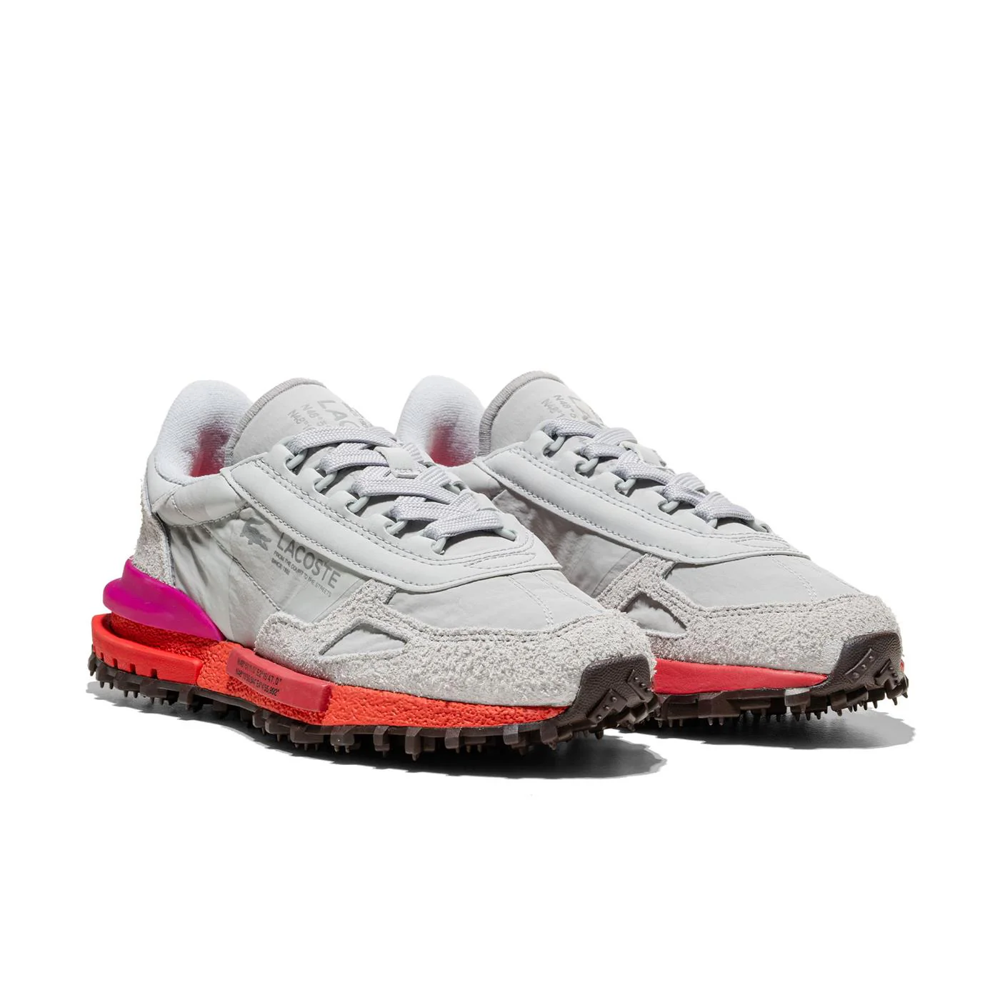 Lacoste Elite Active Light Grey/Orange - Image 2