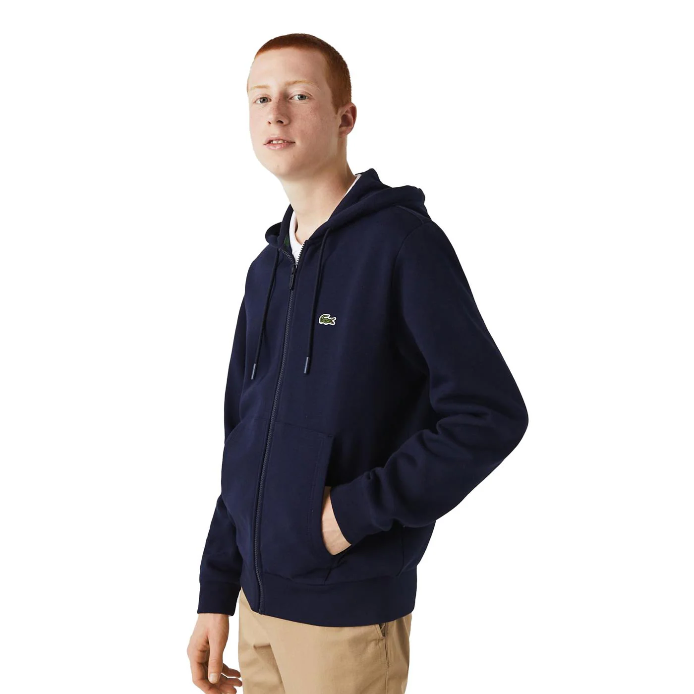 Lacoste Kangaroo Pocket Fleece Sweatshirt Navy