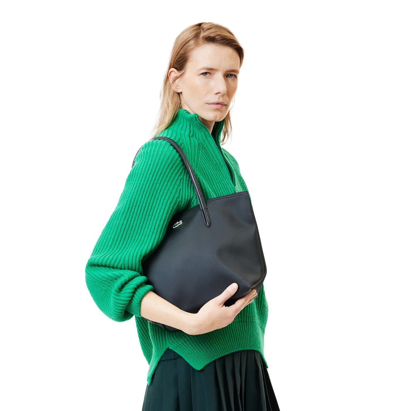 Lacoste L.12.12 Concept Small Zipped Tote Black - Image 6