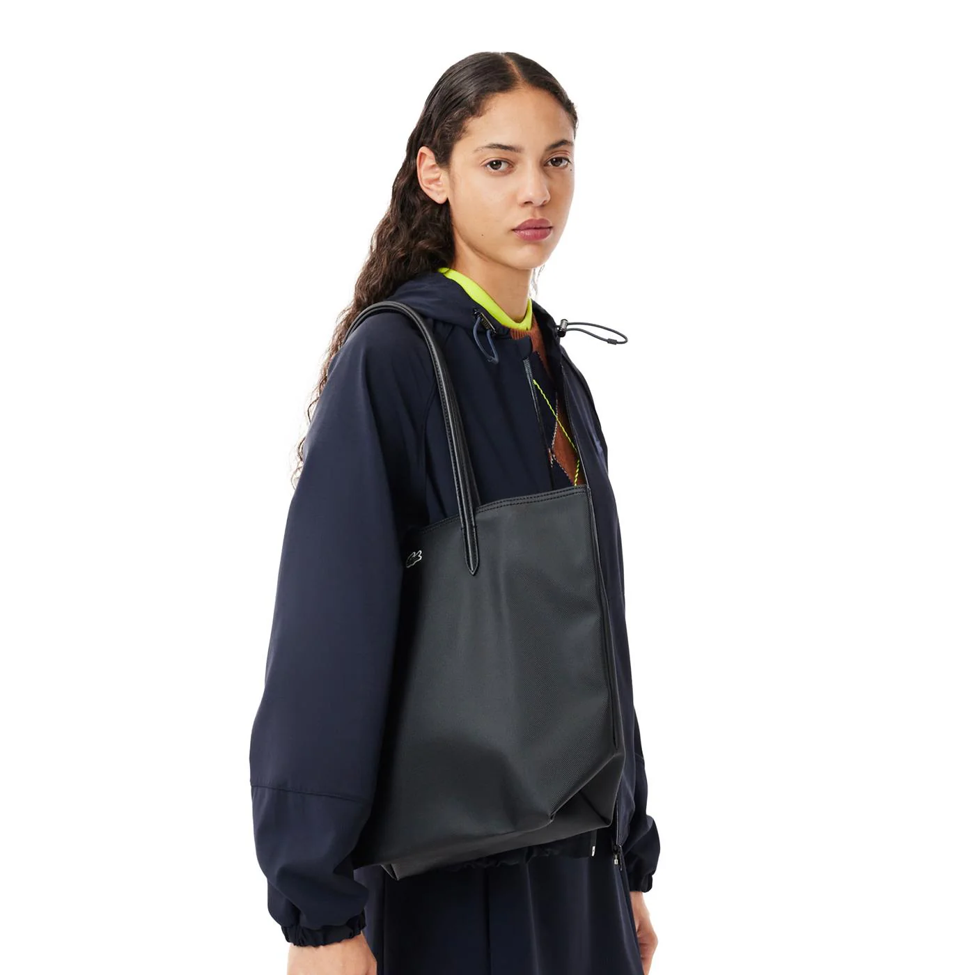 Lacoste L.12.12 Concept Vertical Zip Tote Bag Black - Image 6