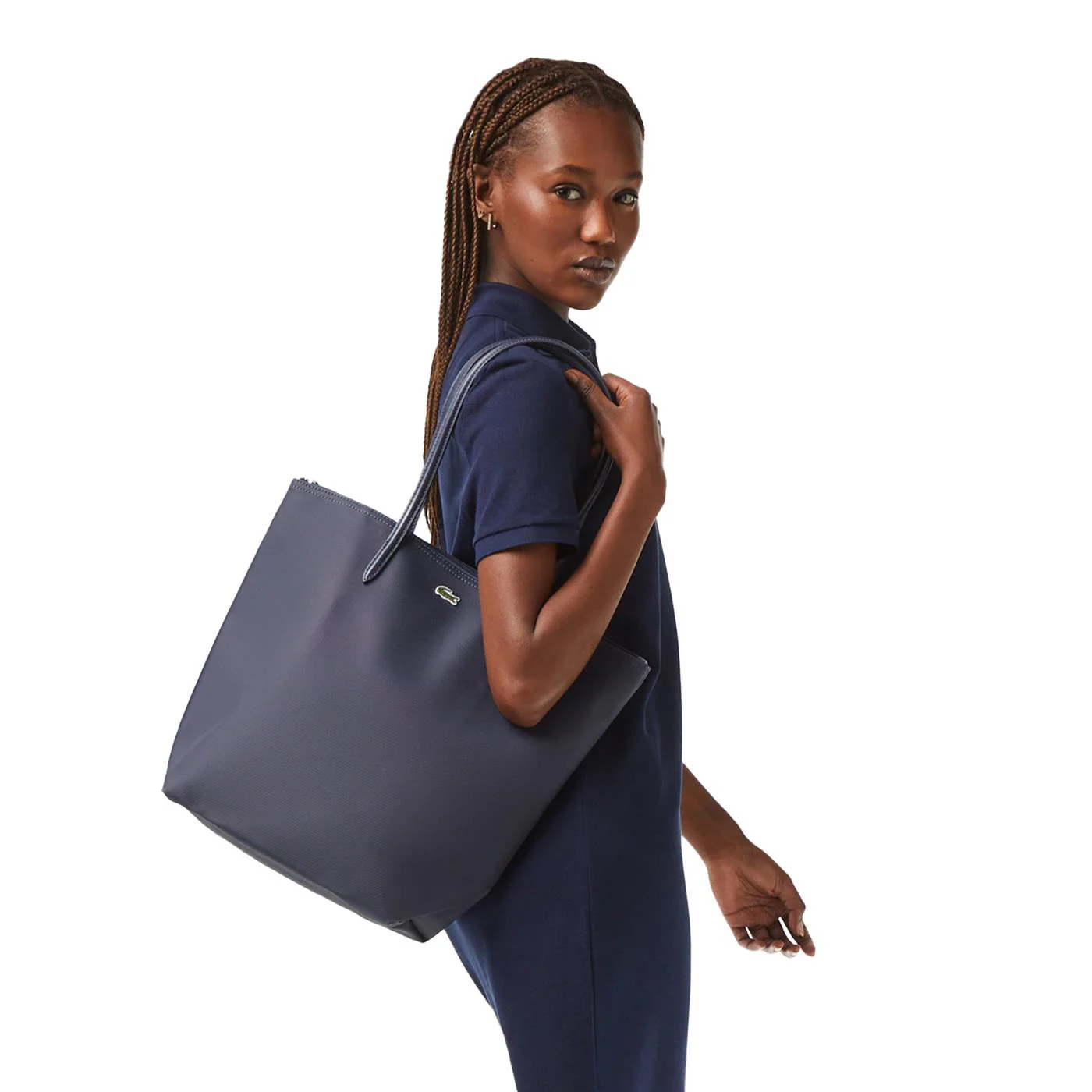 Lacoste L.12.12 Concept Vertical Zip Tote Bag Eclipse - Image 6