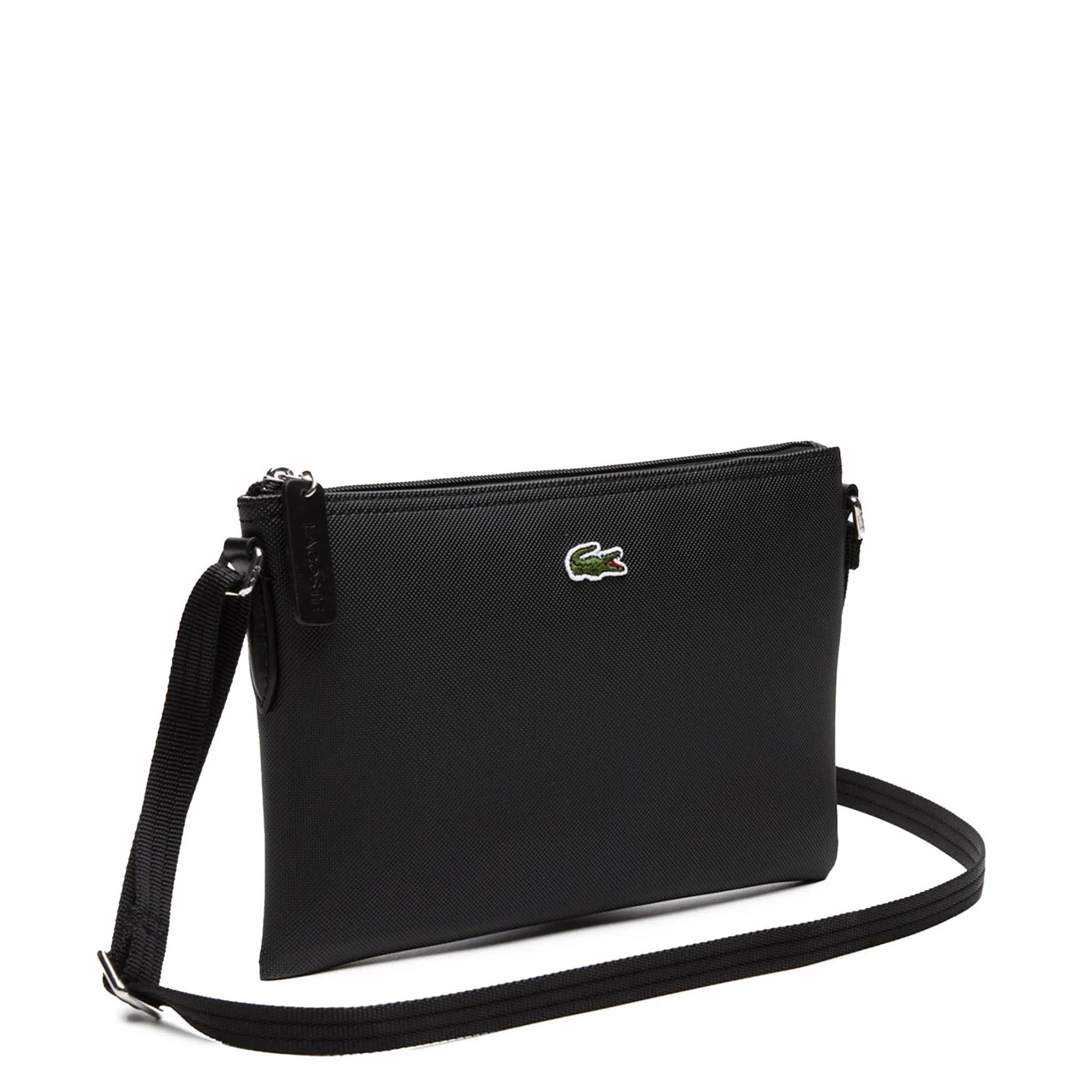 Lacoste L.12.12 Flat Purse W/ Strap Black - Image 3