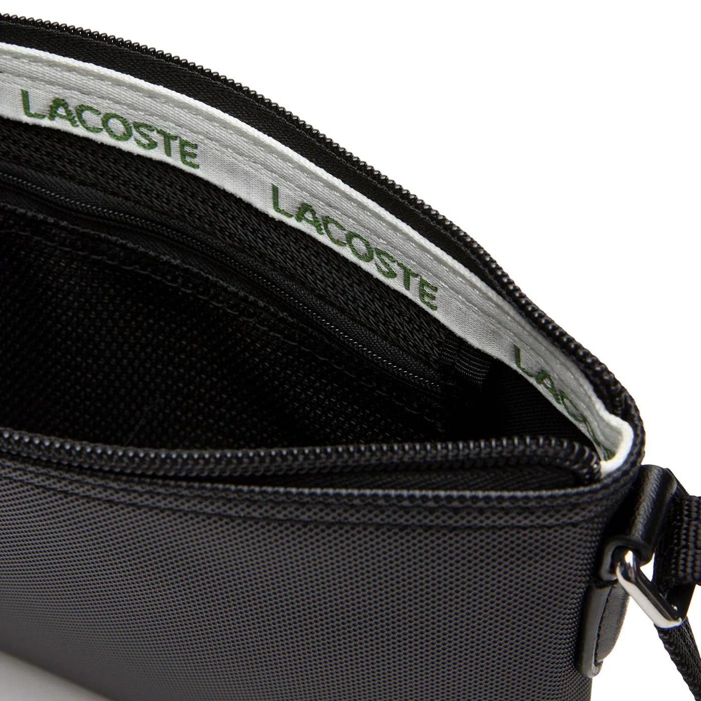 Lacoste L.12.12 Flat Purse W/ Strap Black - Image 4