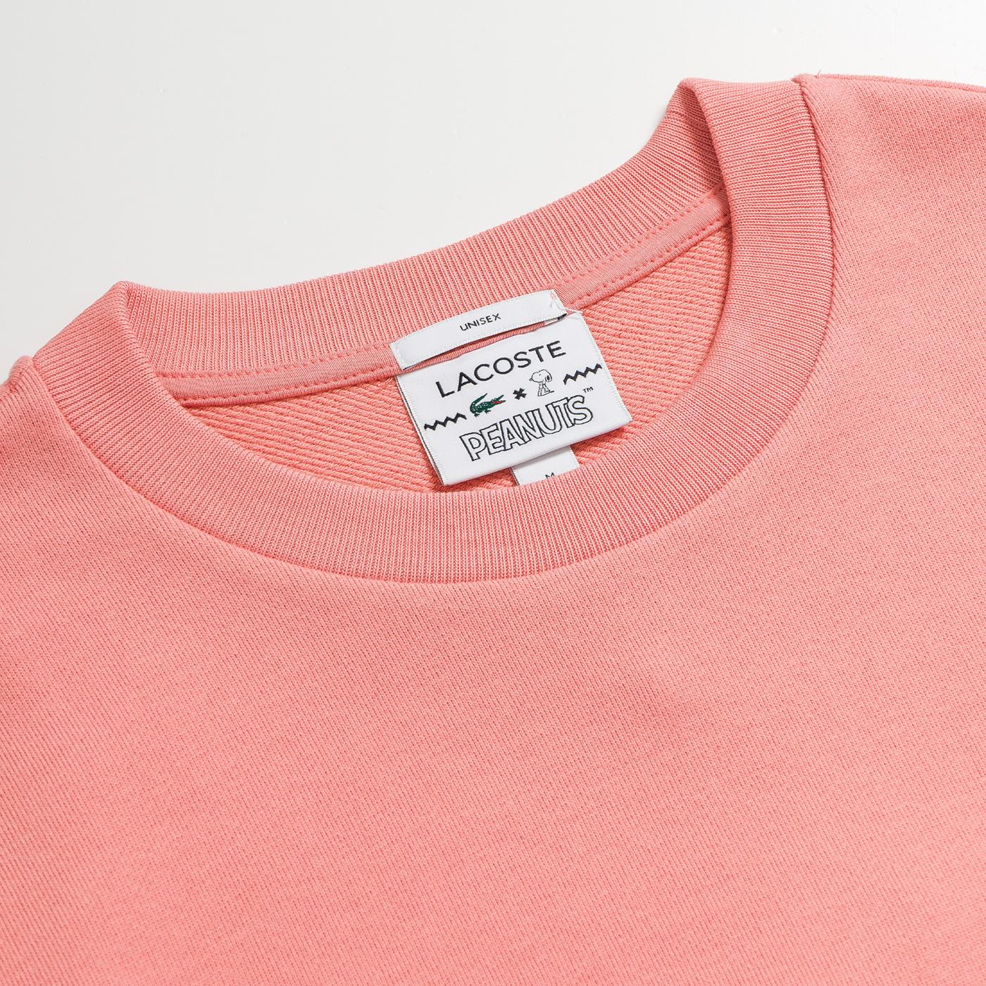 Lacoste Live x Peanuts Crewneck Sweatshirt Pink - Image 3
