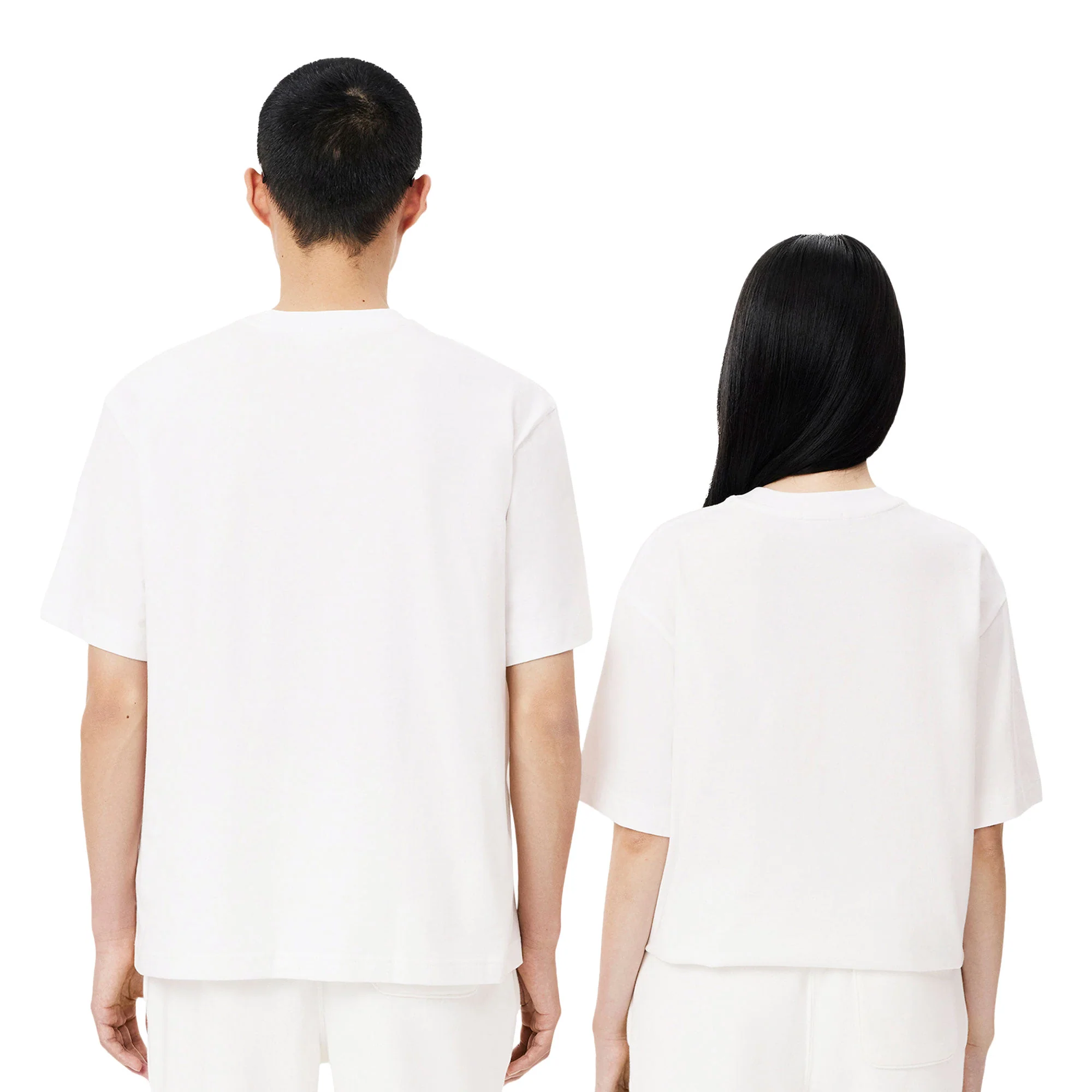 Lacoste Loose Fit Heavy Cotton Badge T-Shirt White - Image 2