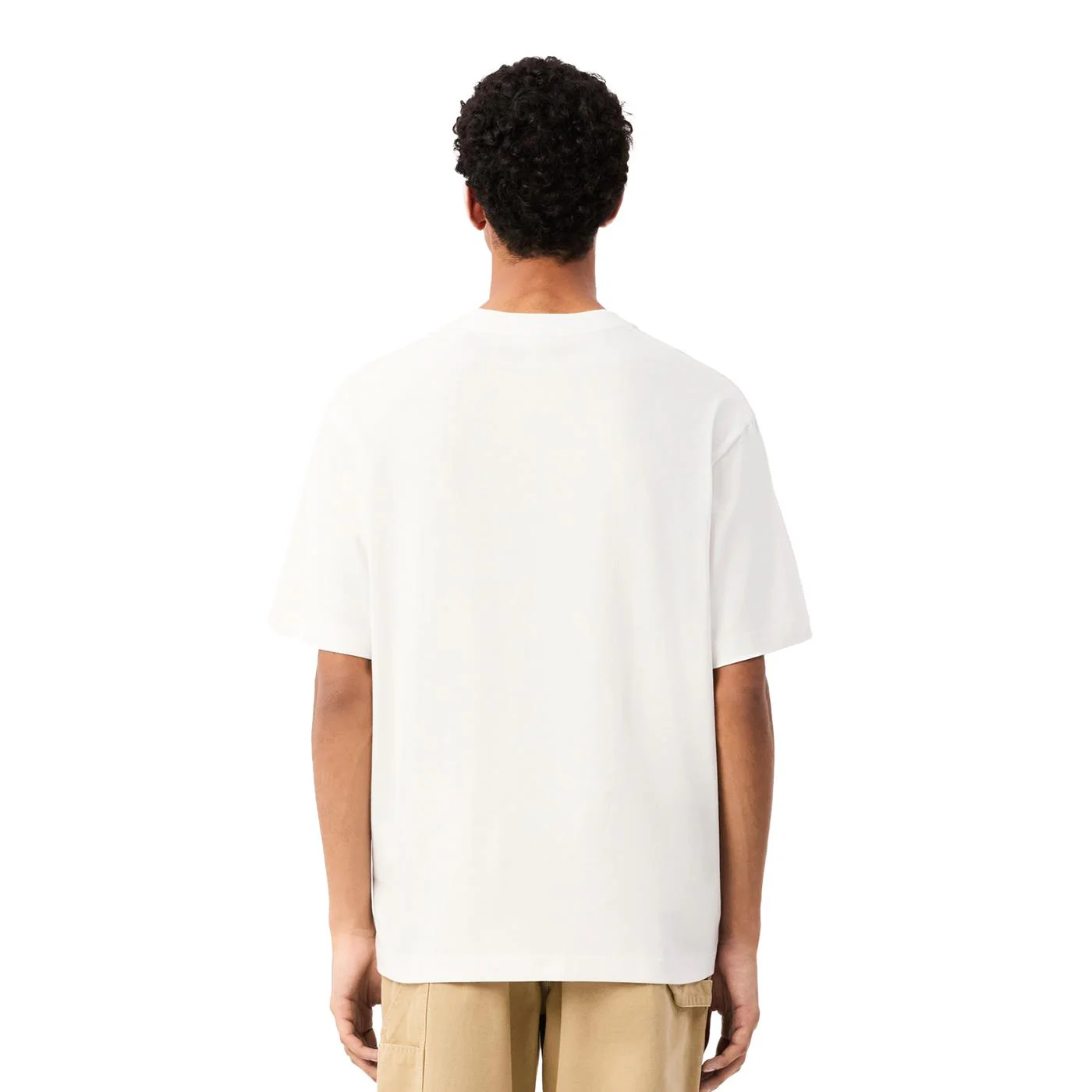 Lacoste Loose Fit Jersey Print T-Shirt White - Image 2