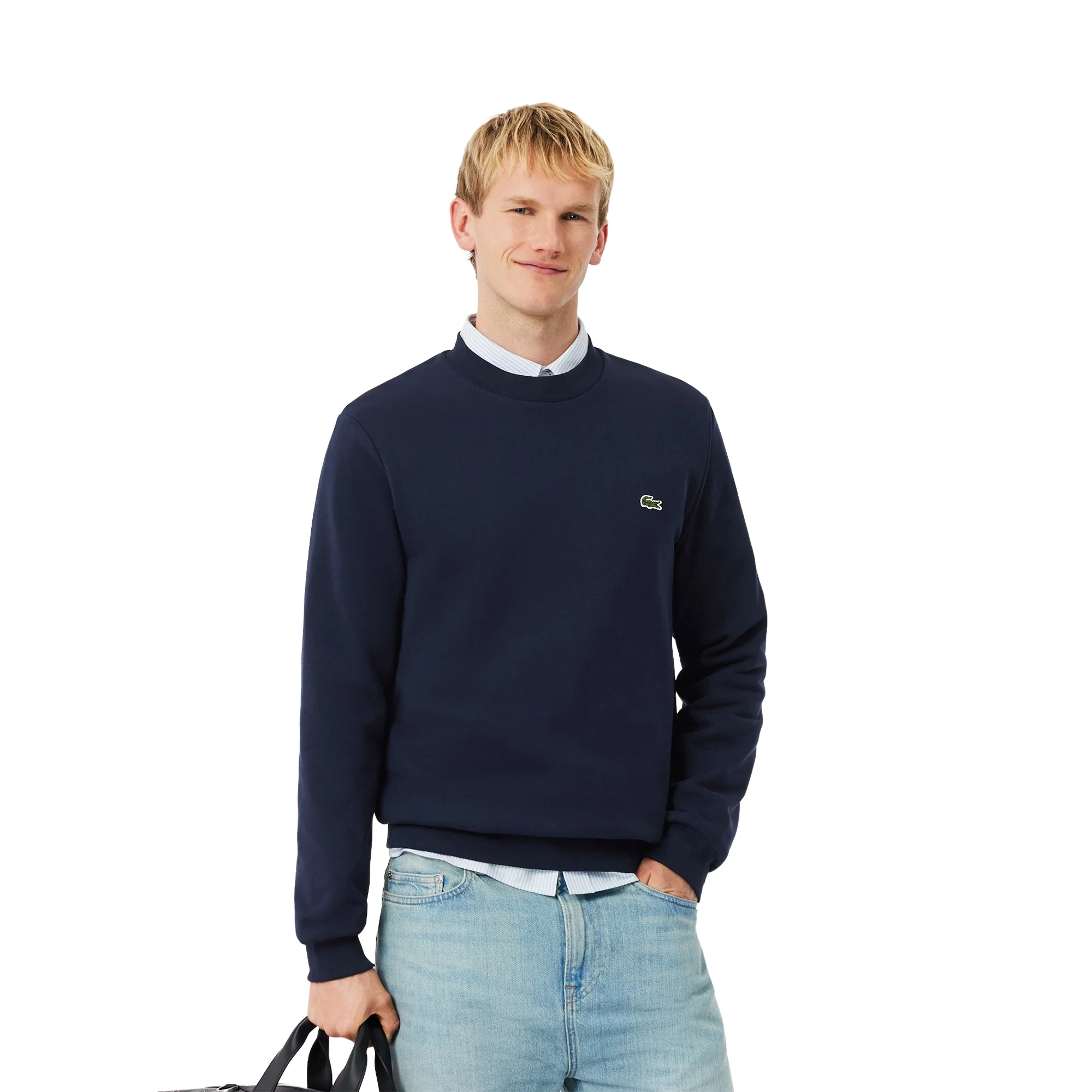 Lacoste Organic Cotton Sweatshirt Navy Blue