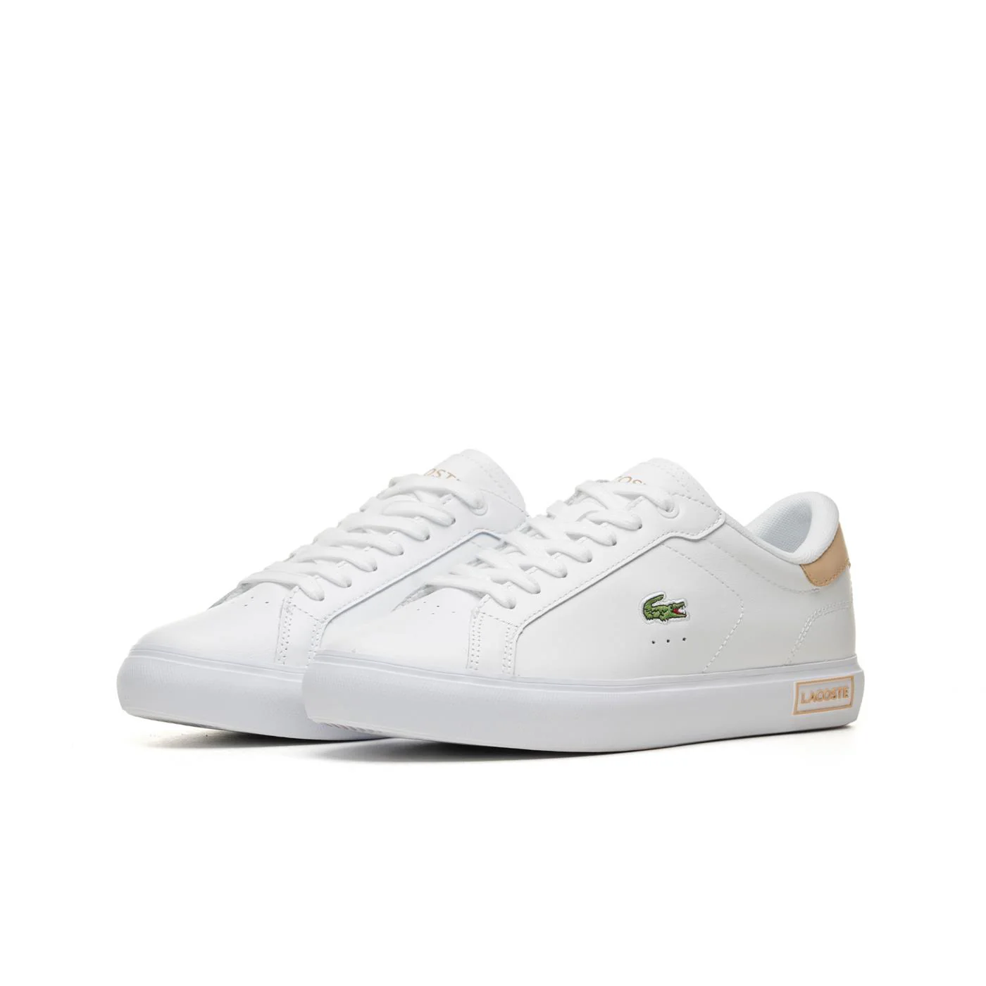 Lacoste Powercourt White/Light Brown - Image 3