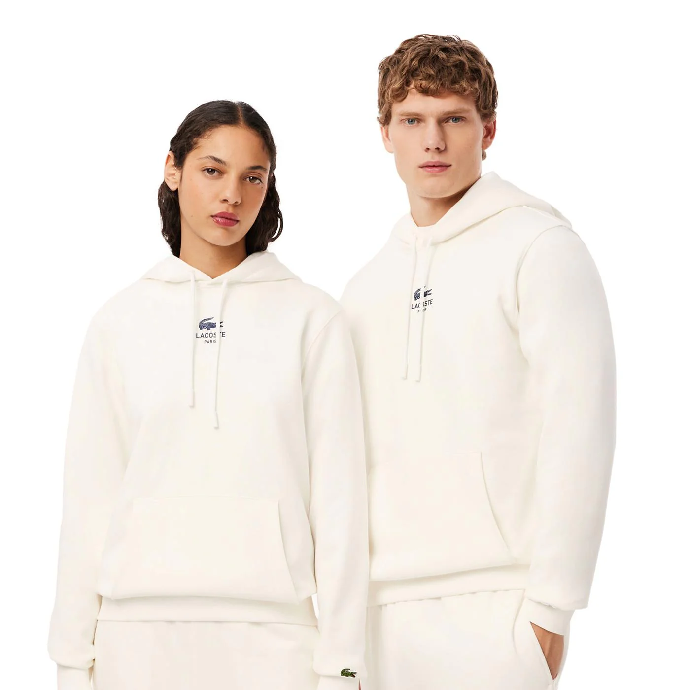 Lacoste Print Hoodie Flour