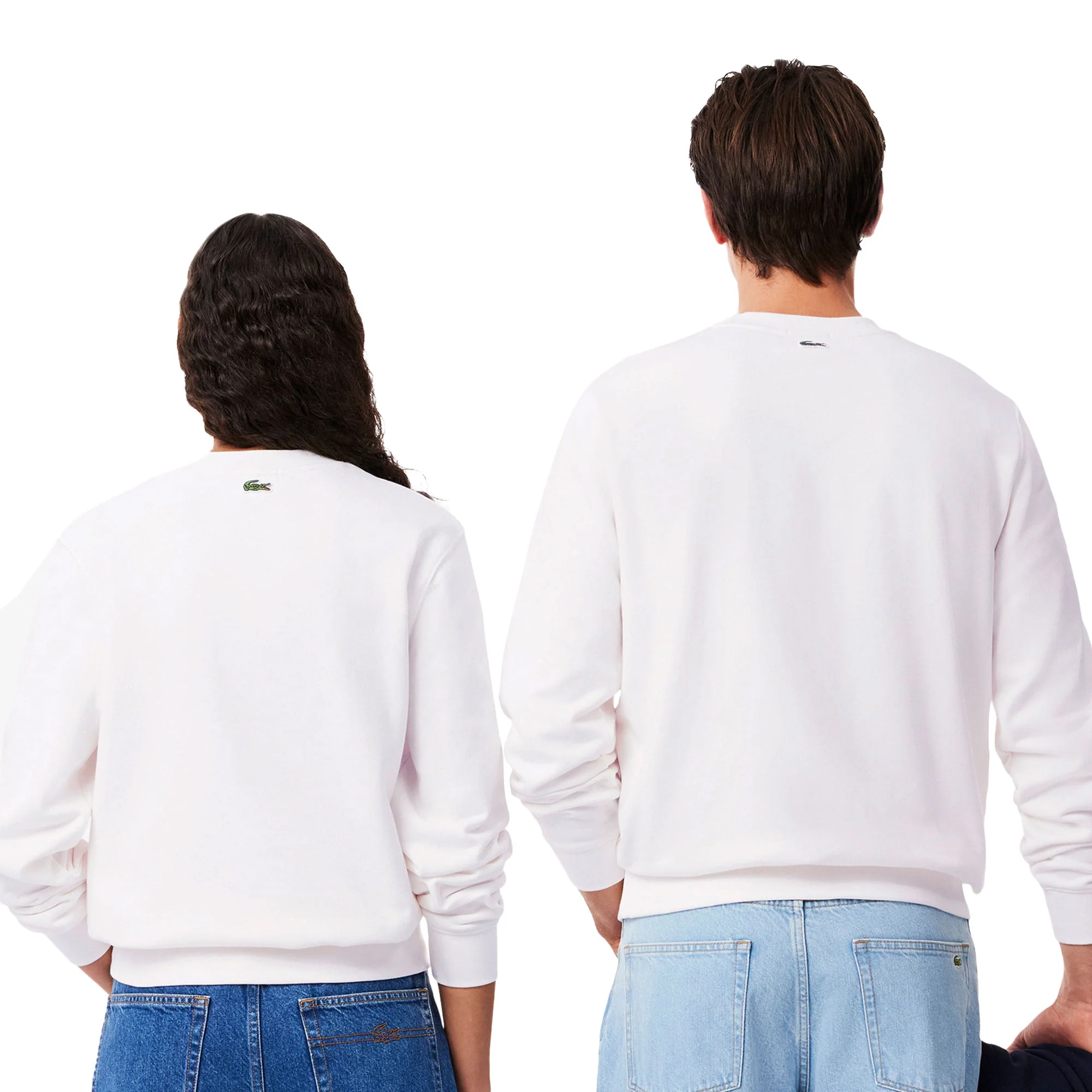 Lacoste Printed Fleece Sweatshirt Flour - Image 2