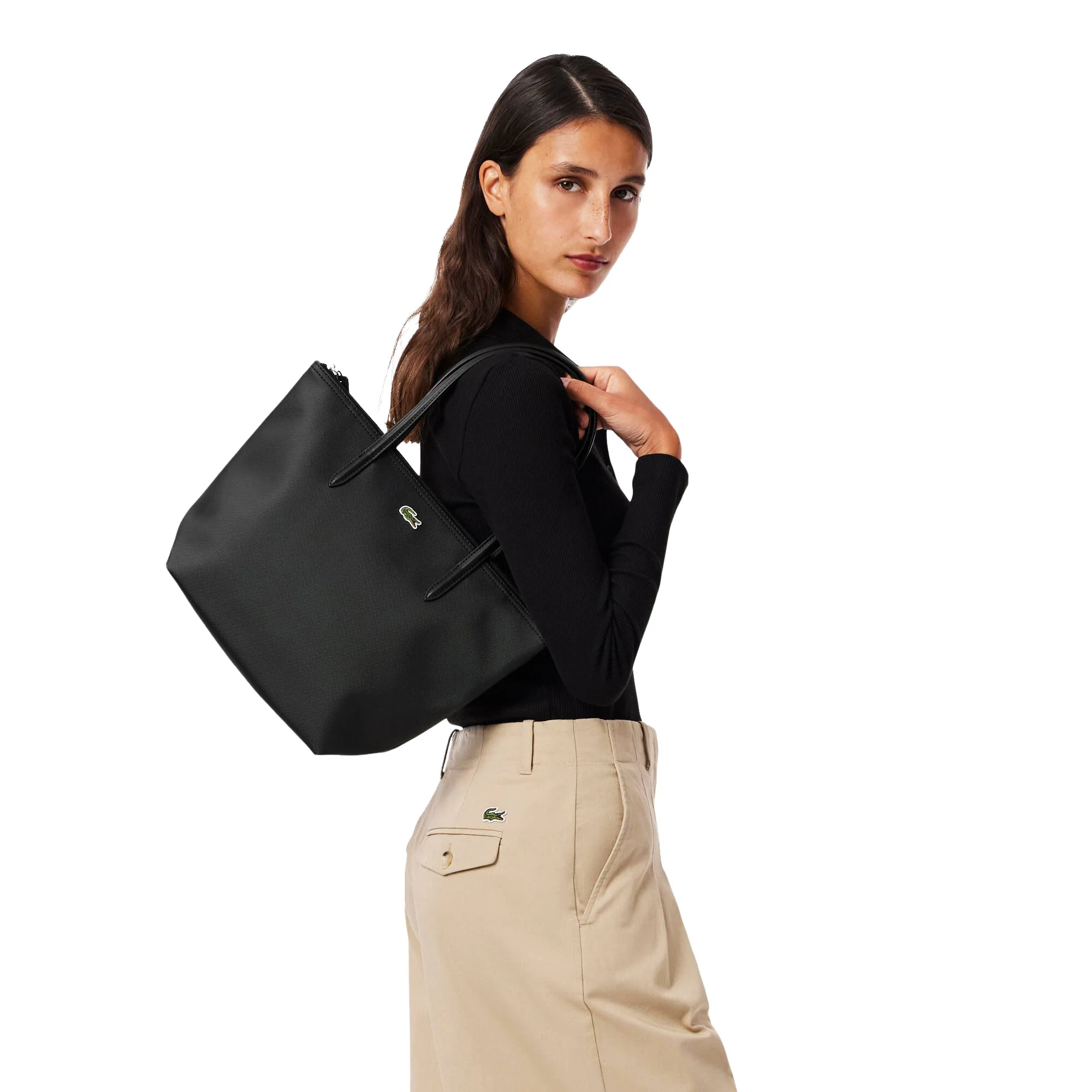 Lacoste Small L.12.12 Concept Tote Black - Image 6