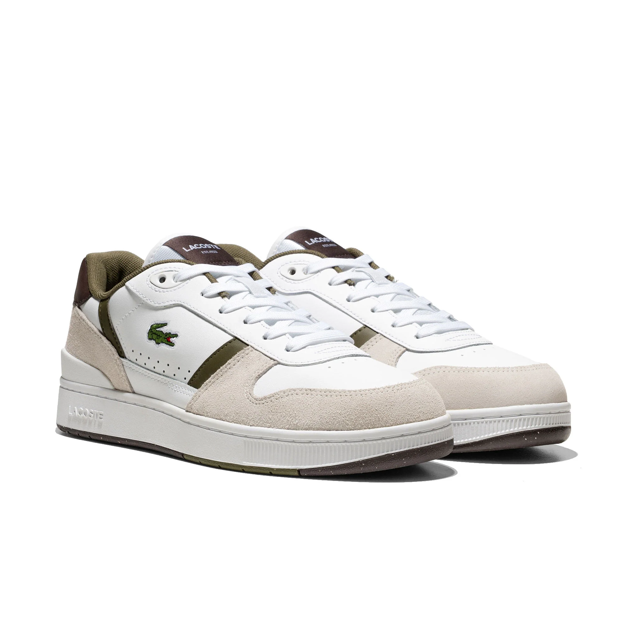 Lacoste T-Clip Set White/Dark Brown - Image 2