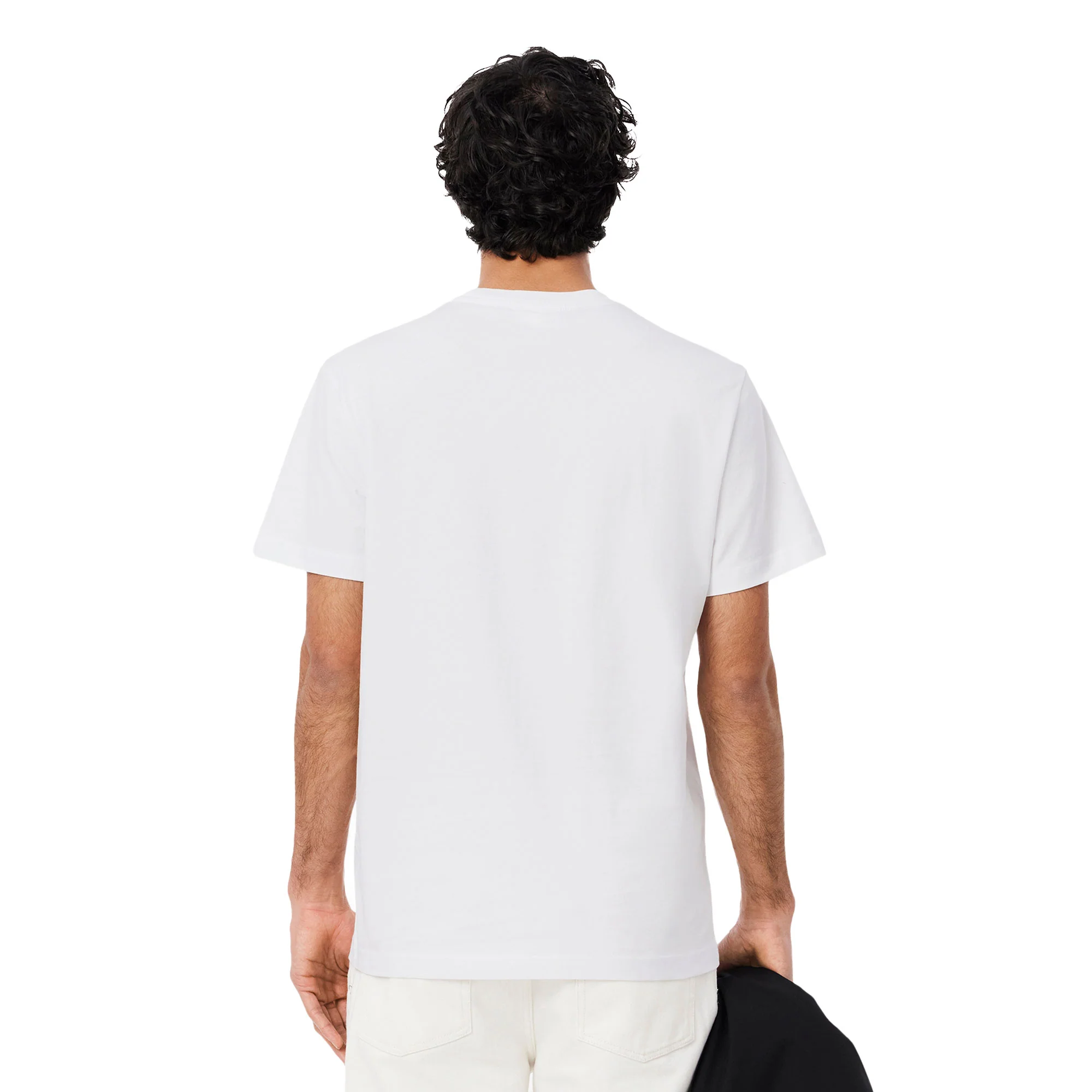 Lacoste Trim Cotton Jersey T-Shirt White - Image 2