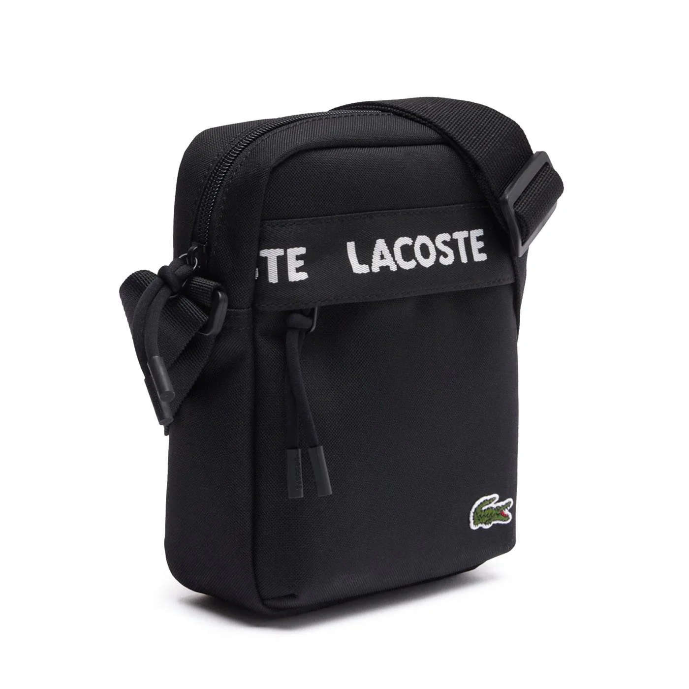 Lacoste Vertical Camera Bag Tape Black - Image 3