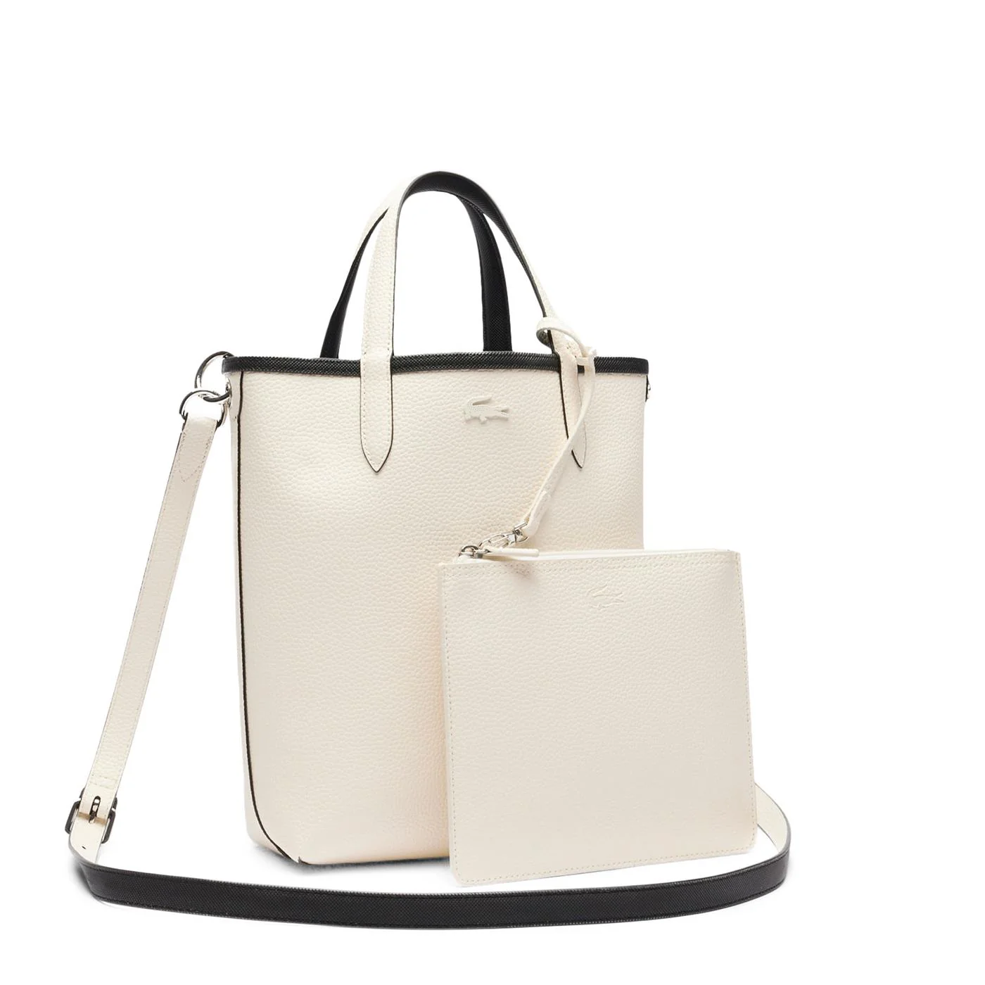 Lacoste Vertical Shopping Bag Black/Flour - Image 4