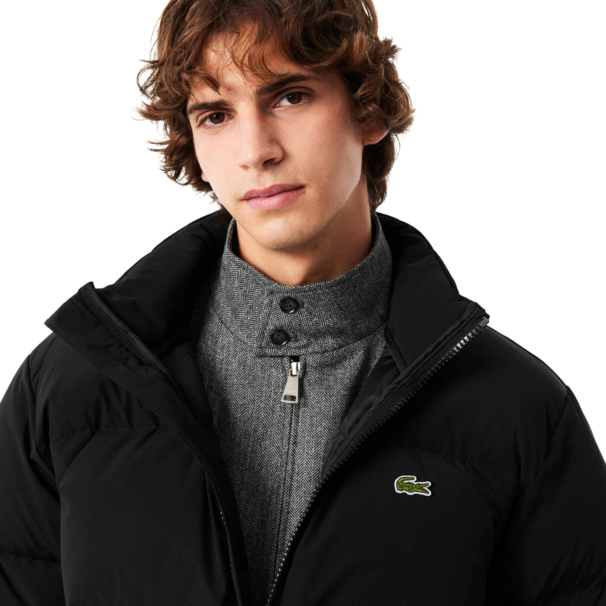 Lacoste Water-Repellent Hooded Down Jacket Black - Image 3