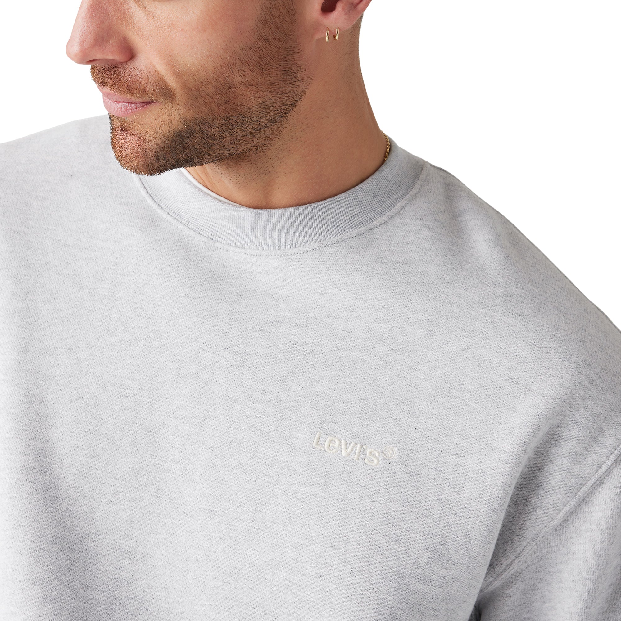 Levis Authentic Crew Light Gray Heather - Image 3