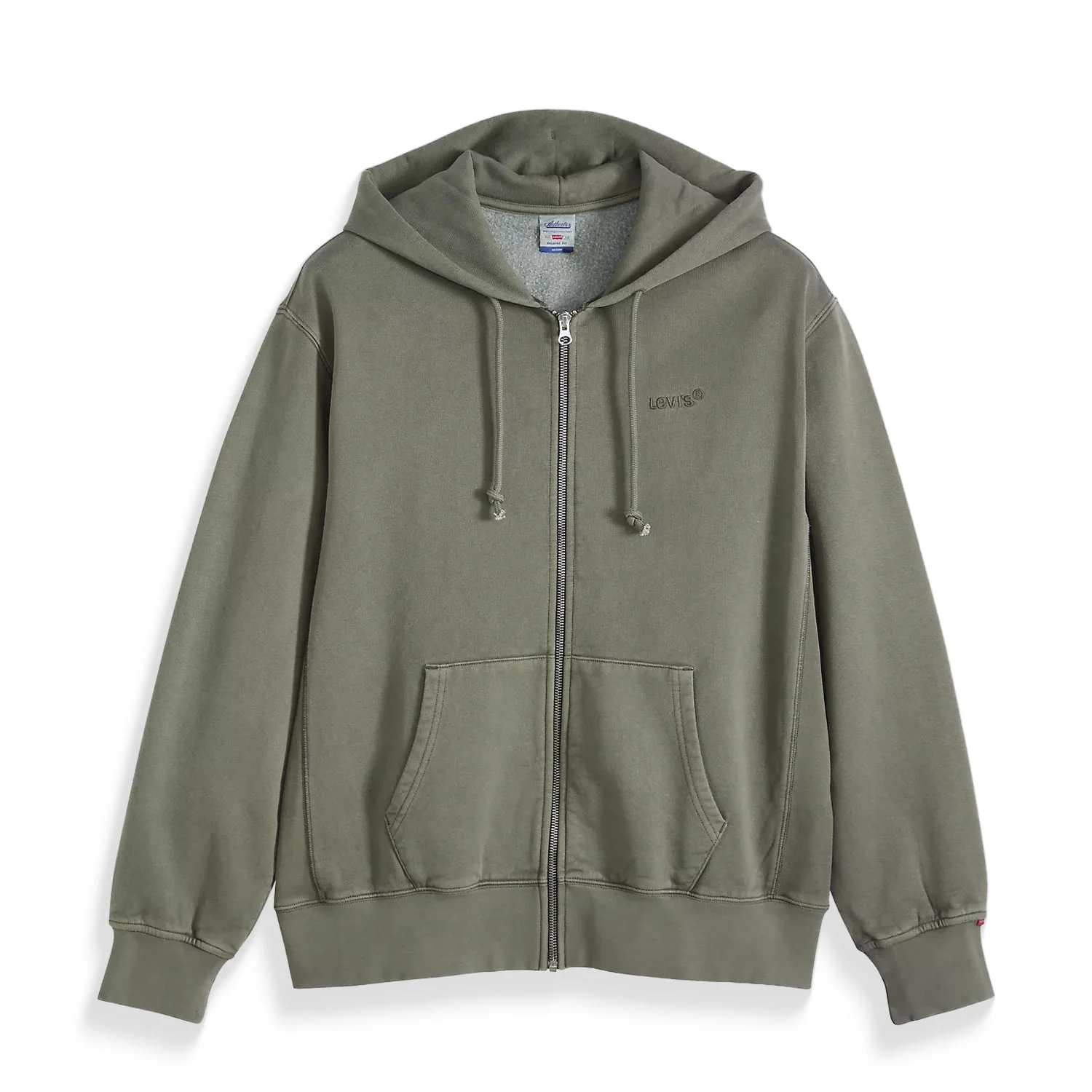 Levis Authentic Full Zip Hoodie Garment Dye Kambaba - Image 4