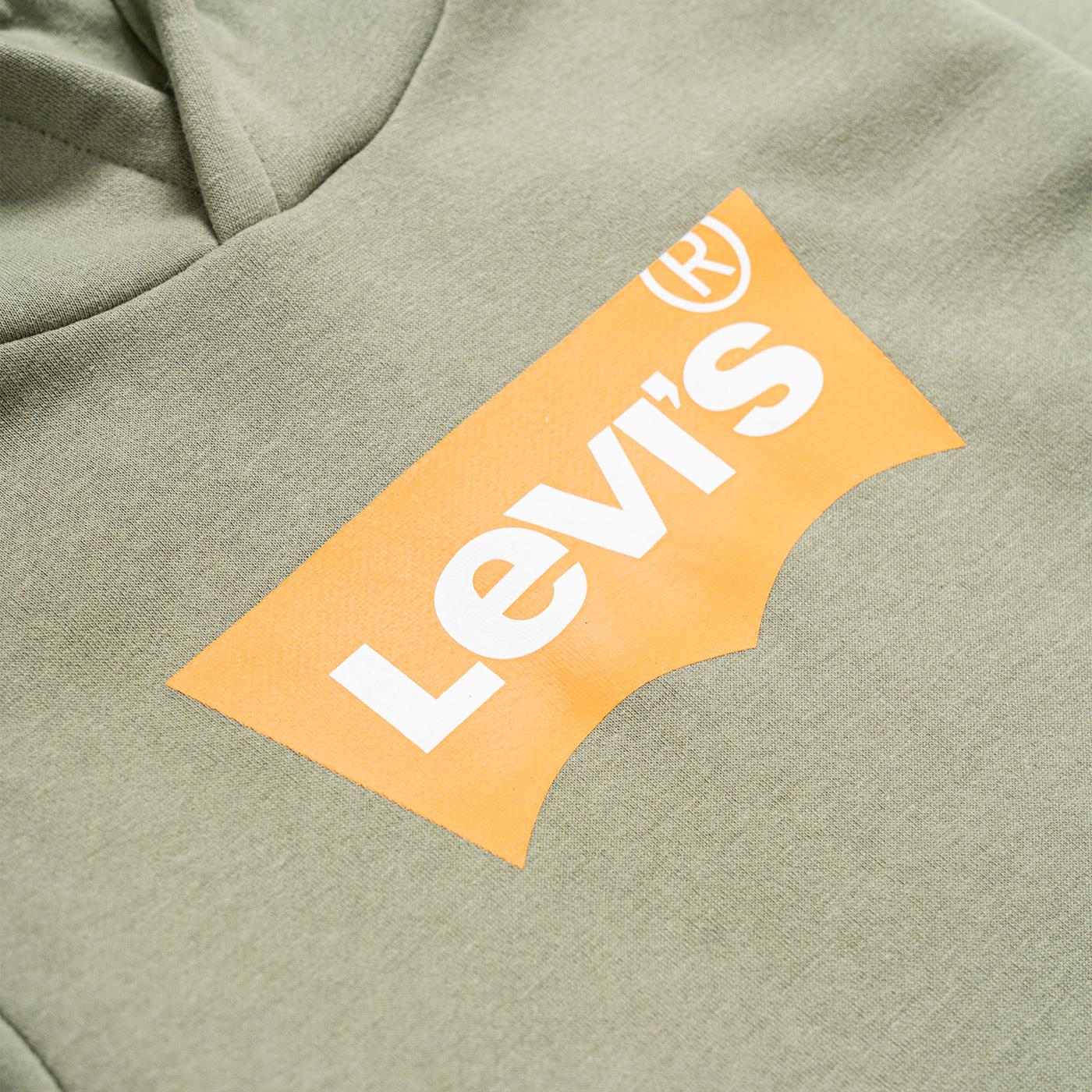 Levis Batwing Screenprint Hoodie Army Green - Image 3