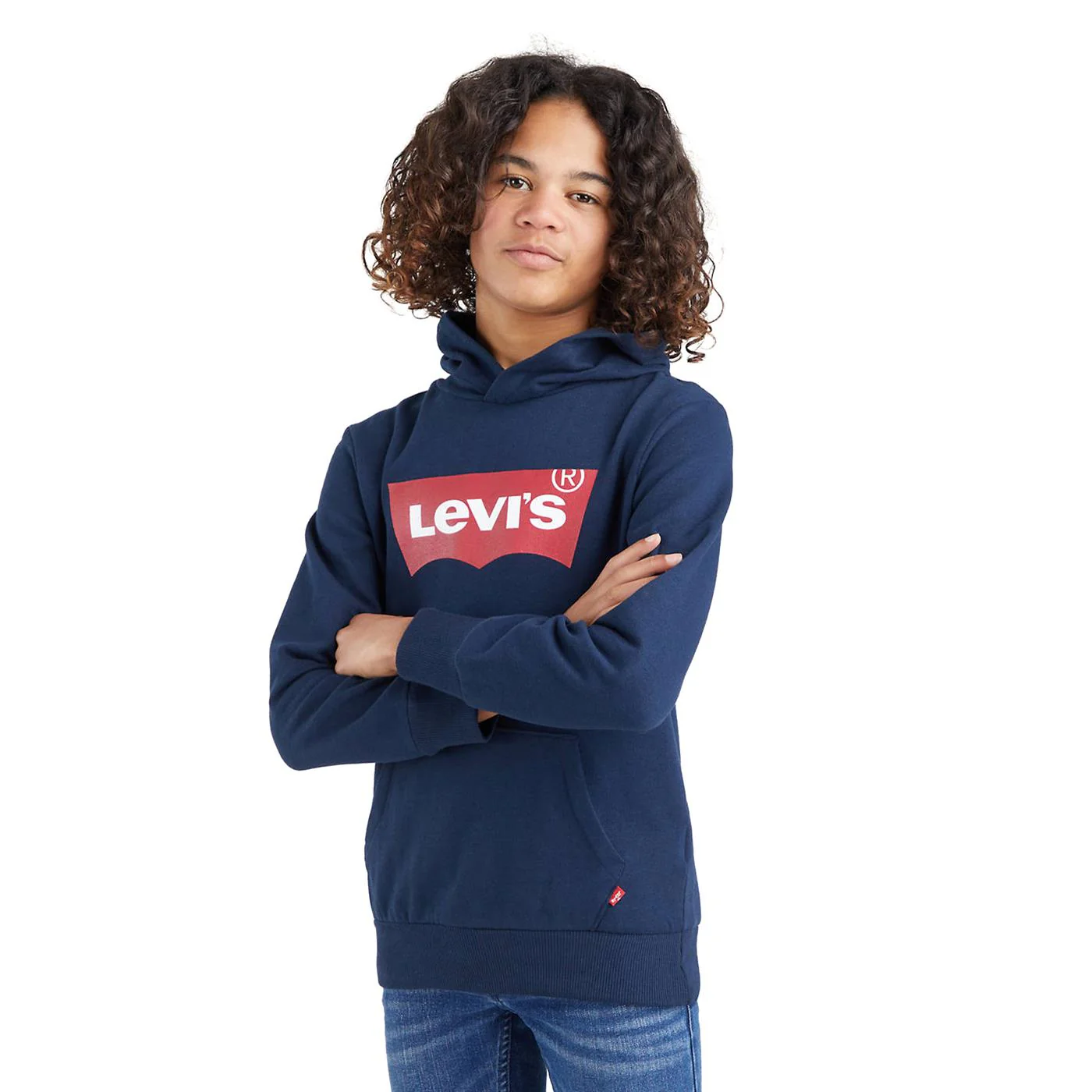 Levis Batwing Screenprint Hoodie Dress Blues - Image 3