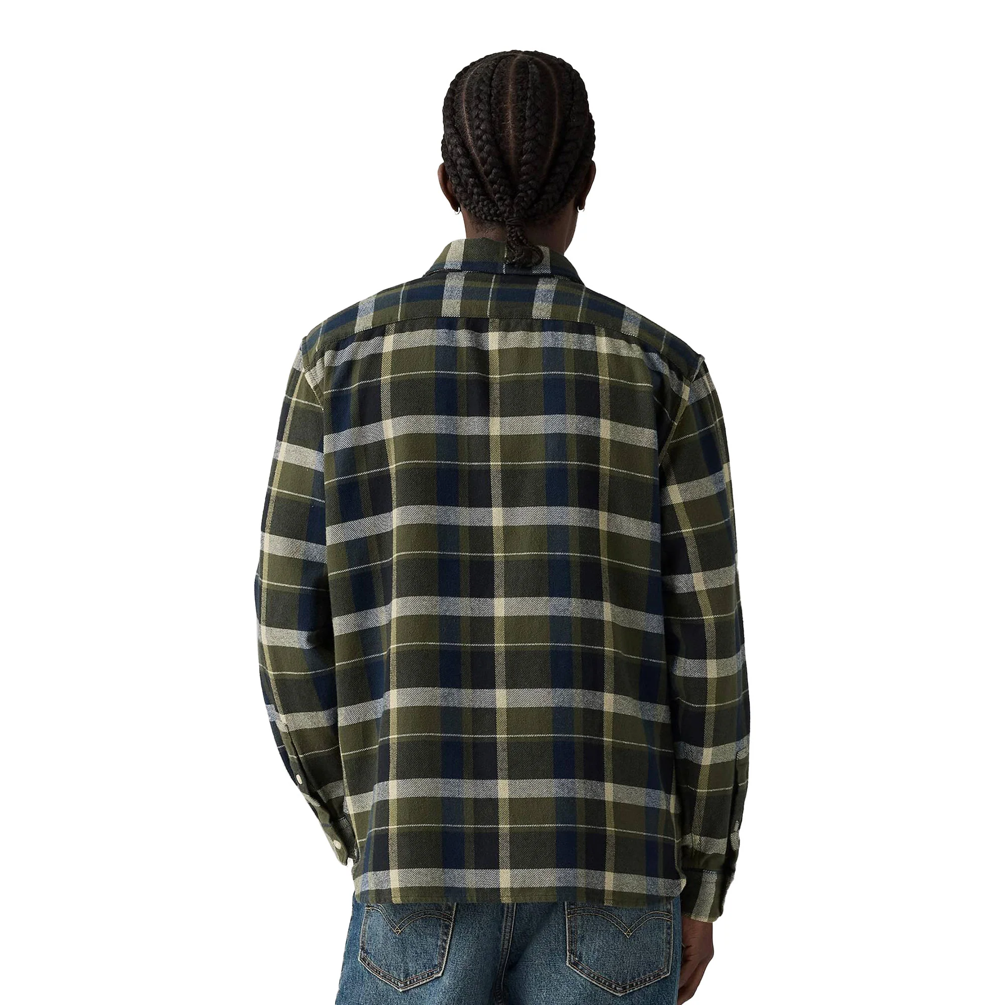 Levis Jackson Worker Shirt Medina Plaid Deep Depths - Image 2