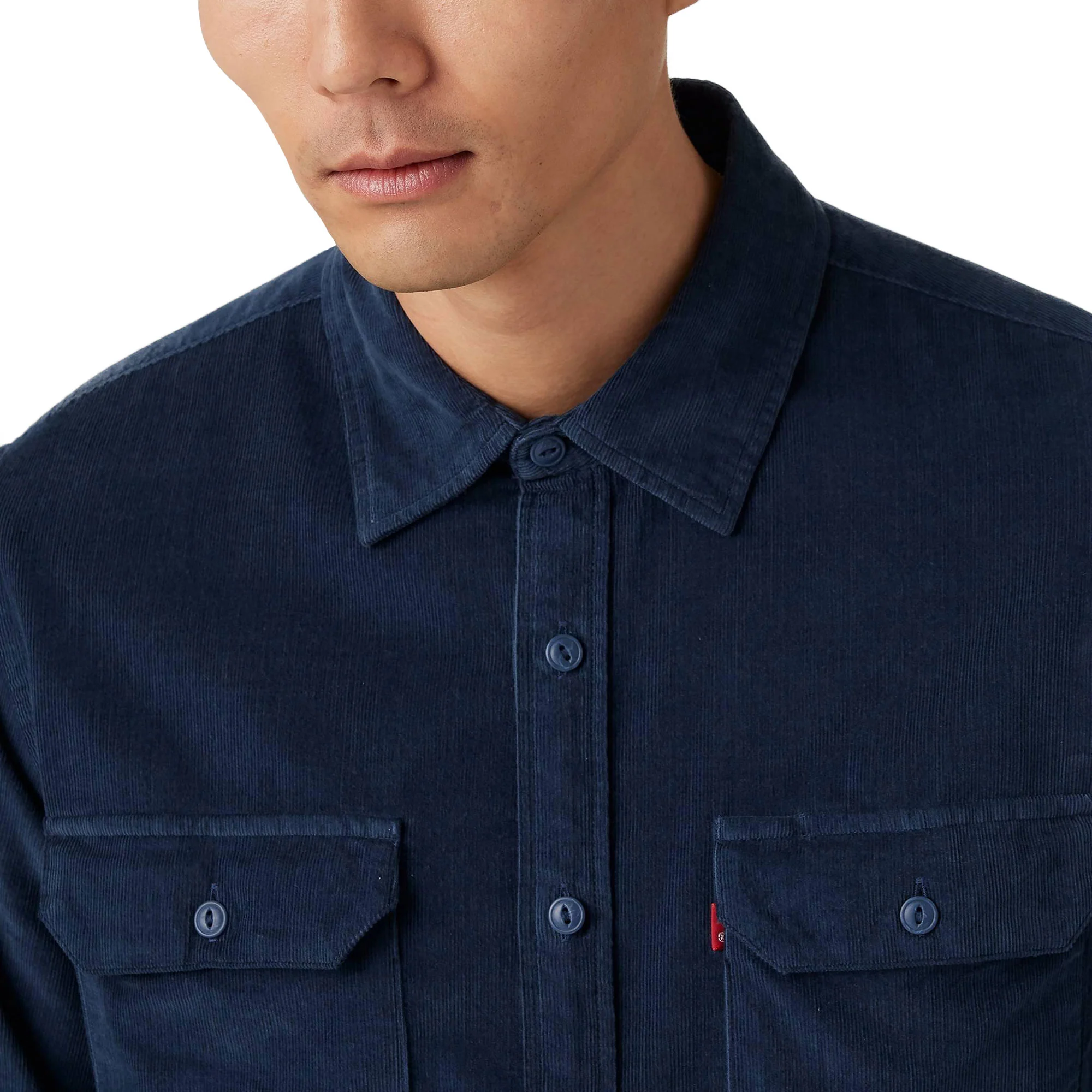 Levis Jackson Worker Shirt Zodiac Blue Corduroy - Image 3