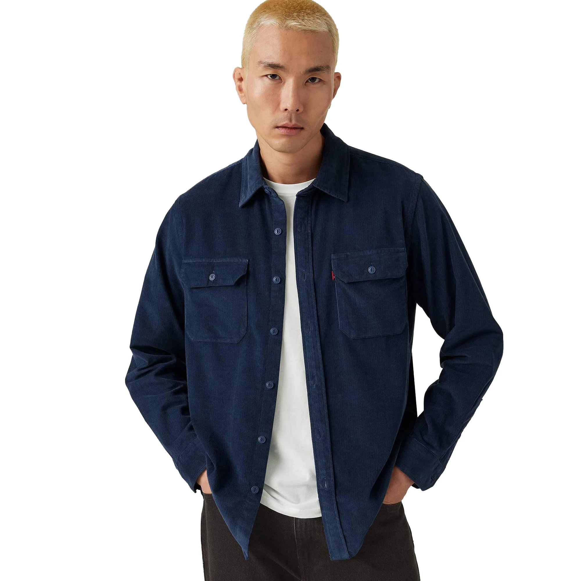 Levis Jackson Worker Shirt Zodiac Blue Corduroy - Image 4