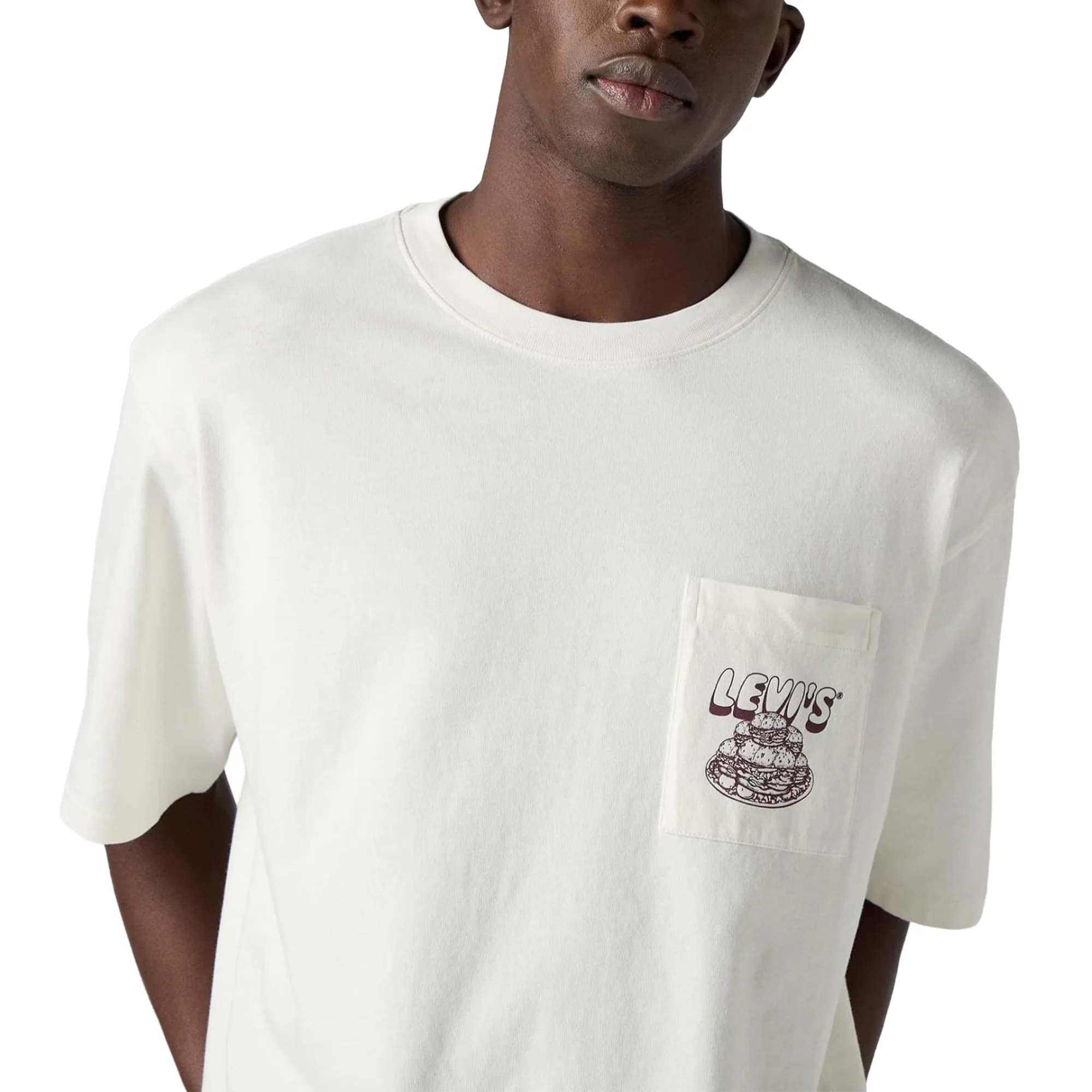Levis LSE Half Sleeve Graphic Pocket Tee Flavor Egret - Image 3
