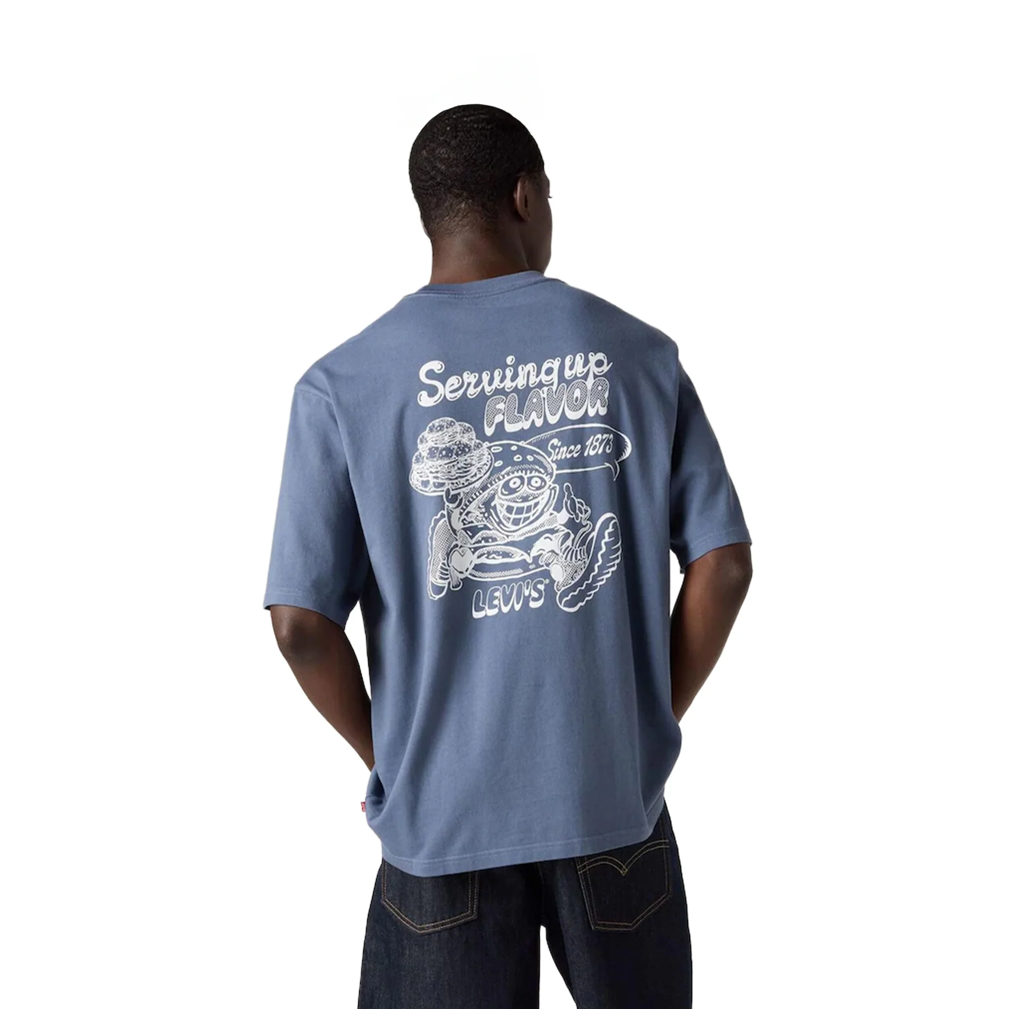 Levis LSE Half Sleeve Graphic Pocket Tee Flavor Vtg Indigo