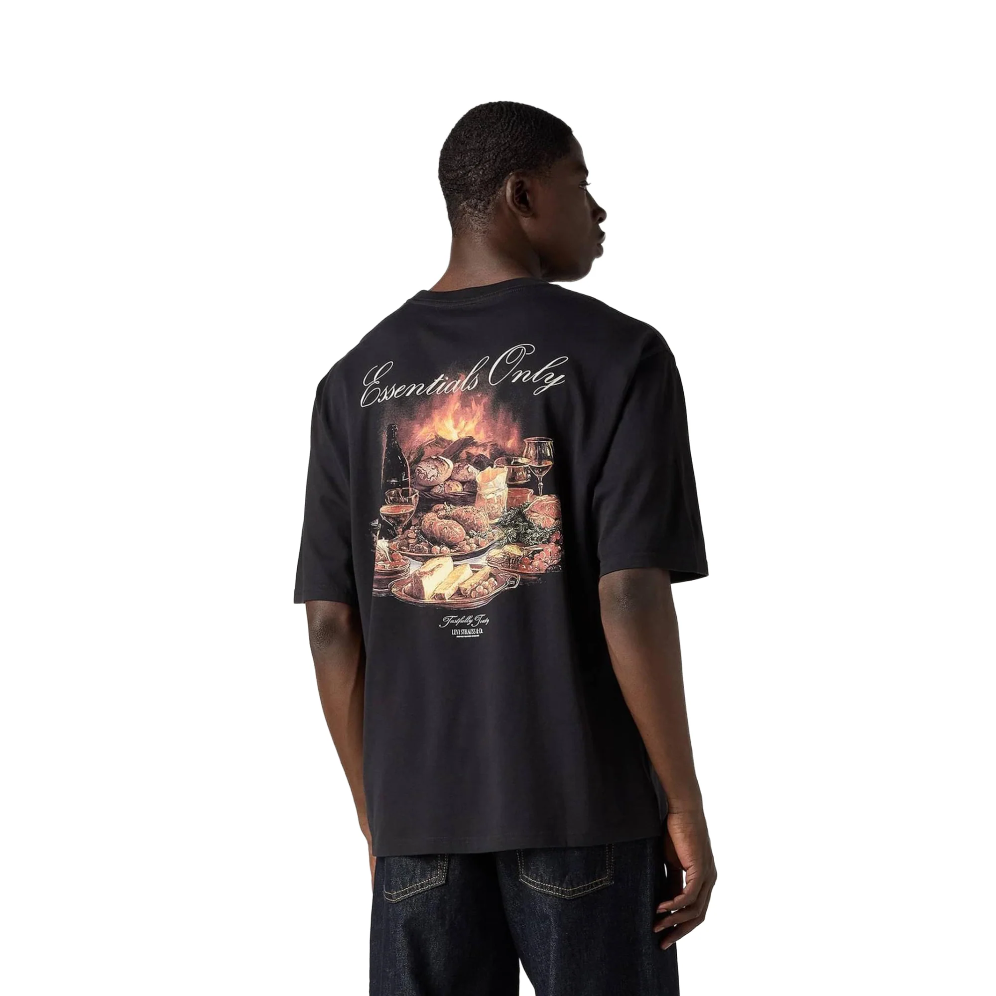 Levis LSE Half Sleeve Tee Toasty Foods Jet Black