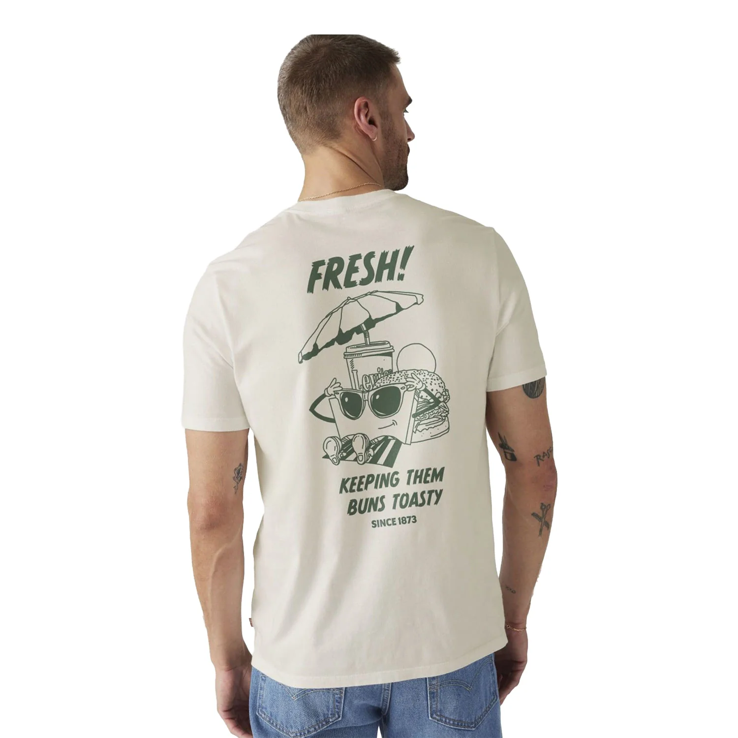 Levis LSE SS Relaxed Fit Tee LS Fresh Egret - Image 3