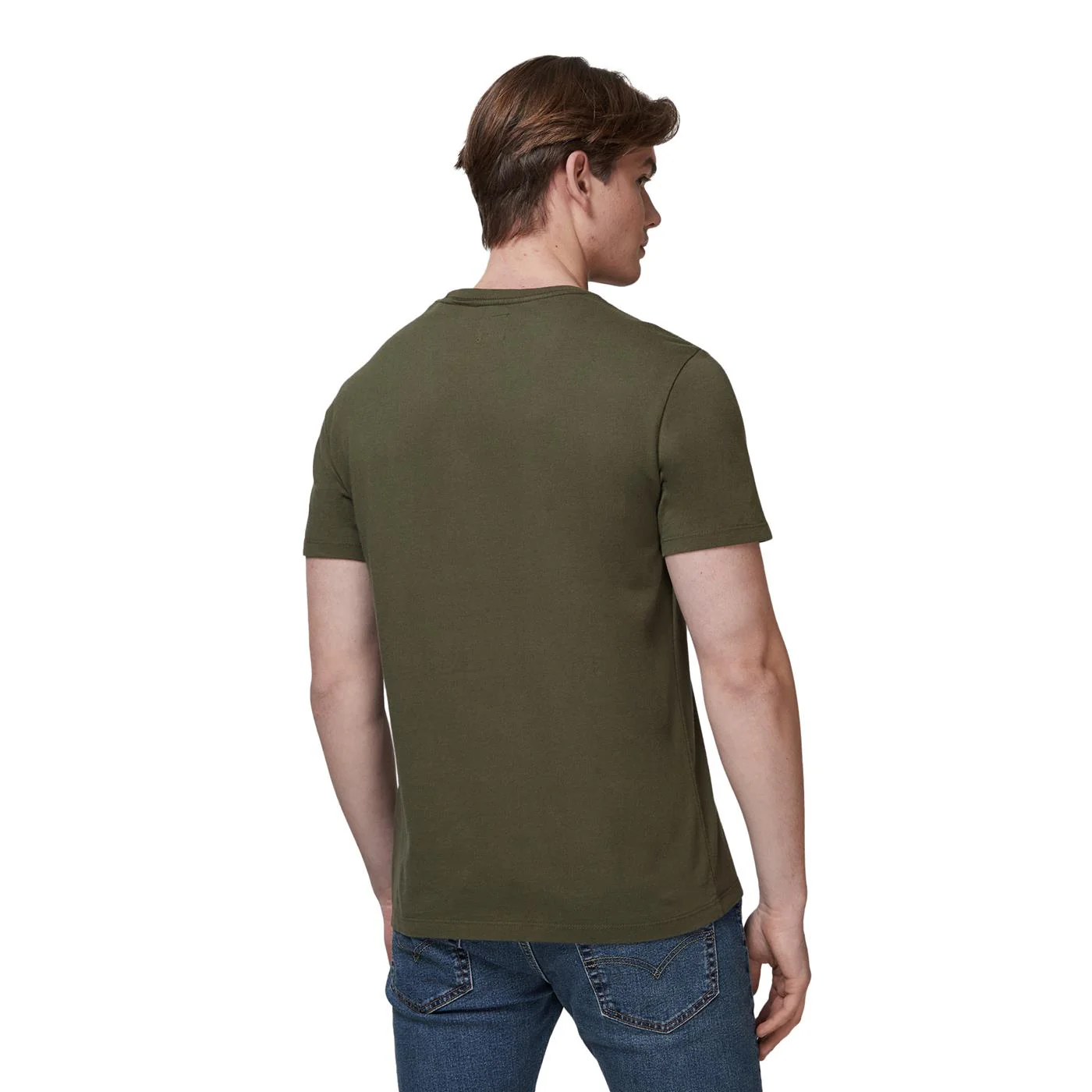 Levis Original Housemark T-Shirt Cotton + Patch Olive Night - Image 2