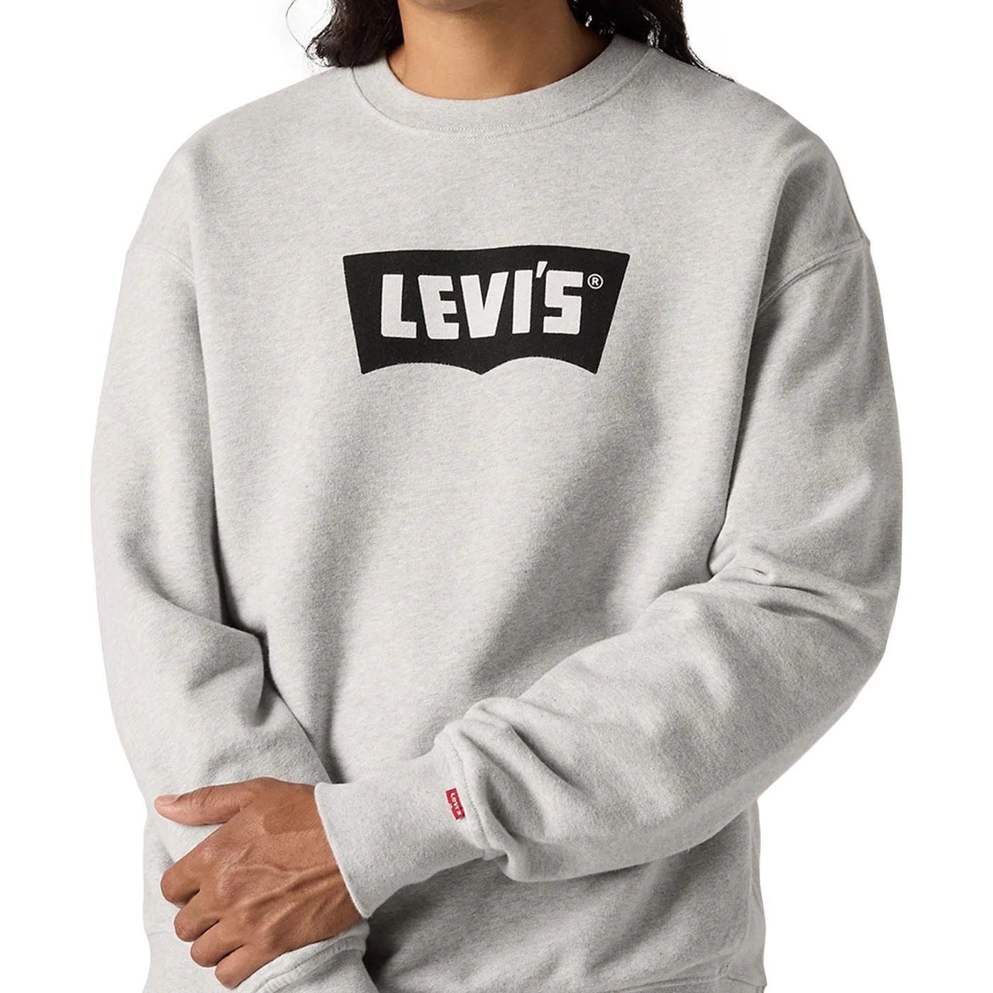 Levis Premium Graphic Crew Vintage BW Logo Two Light Heather - Image 4