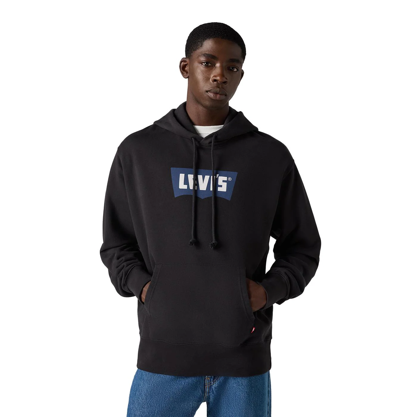 Levis Premium Graphic Hoodie Vtg BW logo Three Caviar