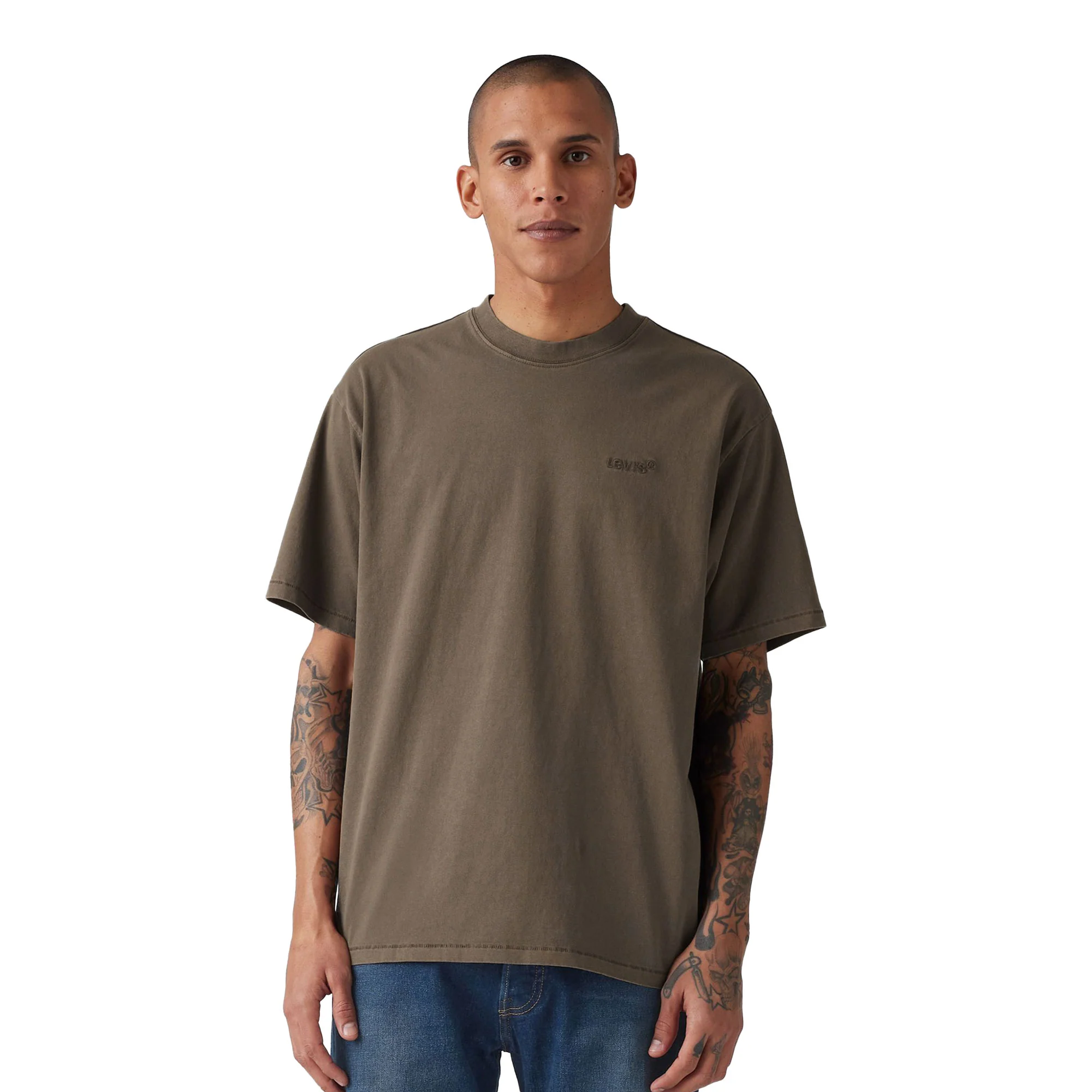 Levis Red Tab Vintage Tee Garment Dye H225 Maitake Brown
