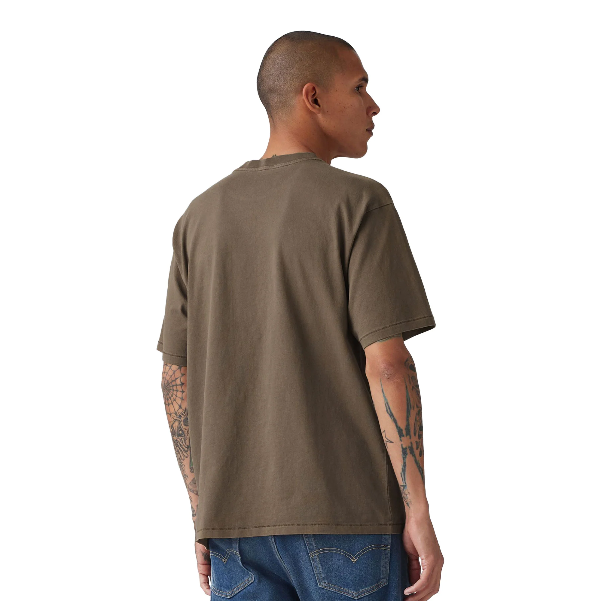 Levis Red Tab Vintage Tee Garment Dye H225 Maitake Brown - Image 2