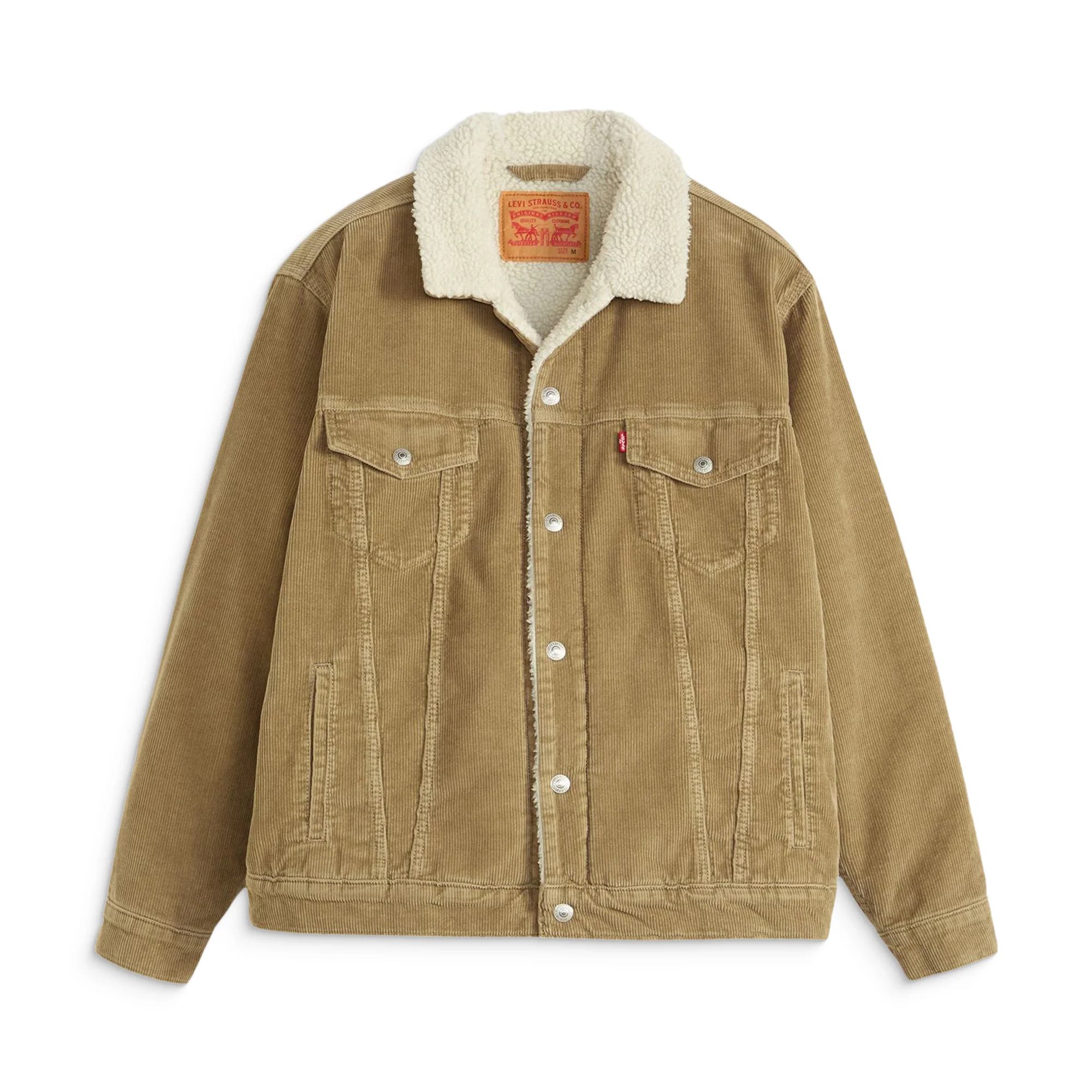 Levis Relaxed Fit Sherpa Trucker Jacket Timber Wolf - Image 5