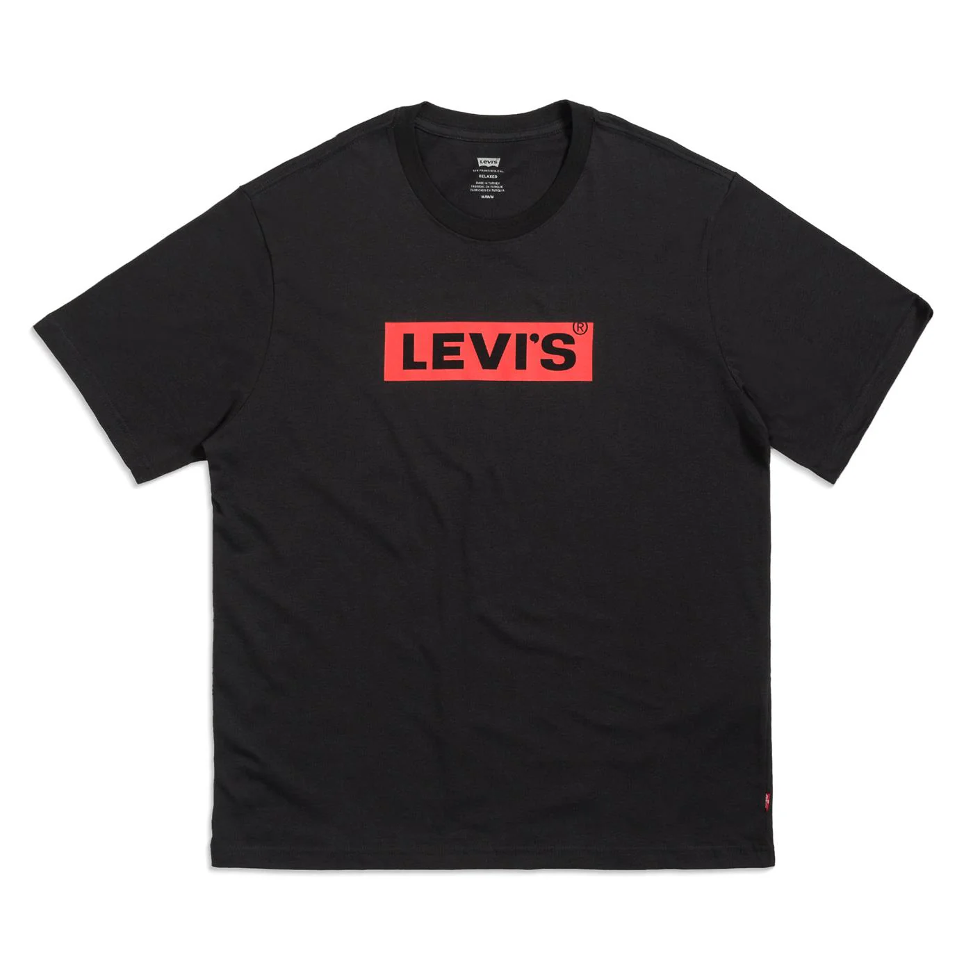 Levis SS Relaxed Fit Tee Boxtab Caviar