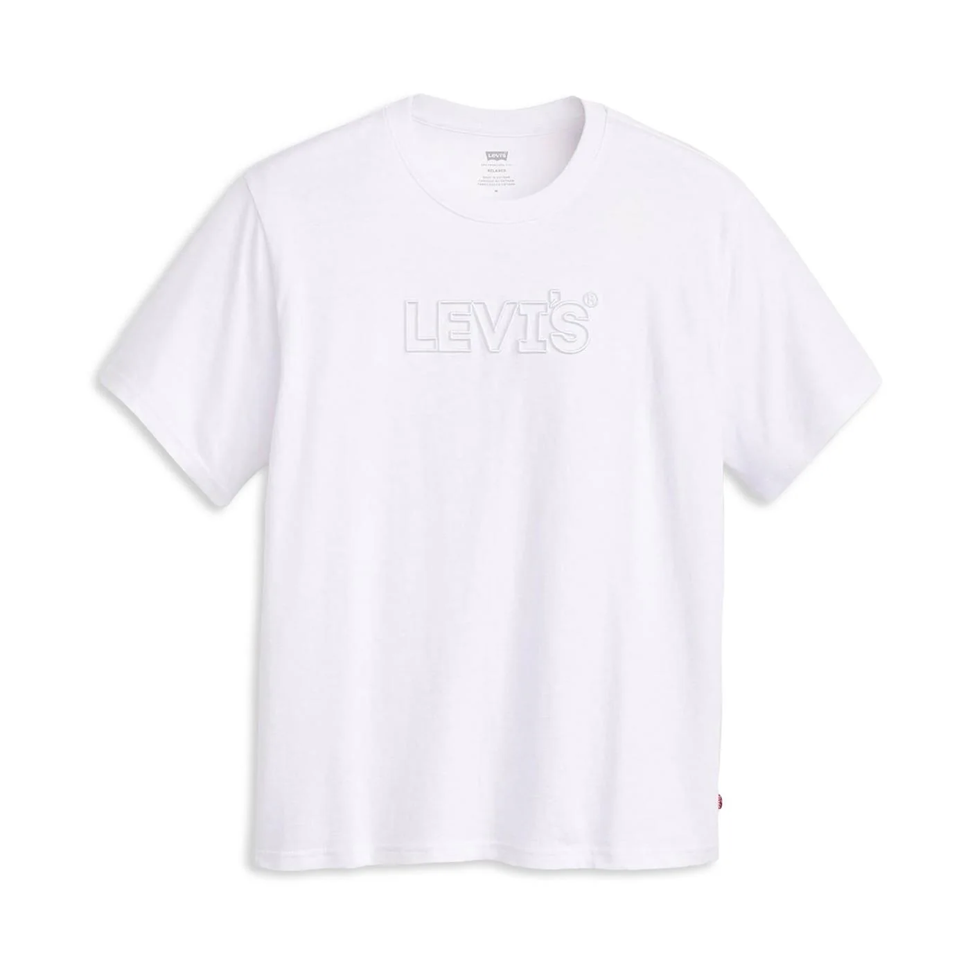 Levis SS Relaxed Fit Tee Corded Headline White