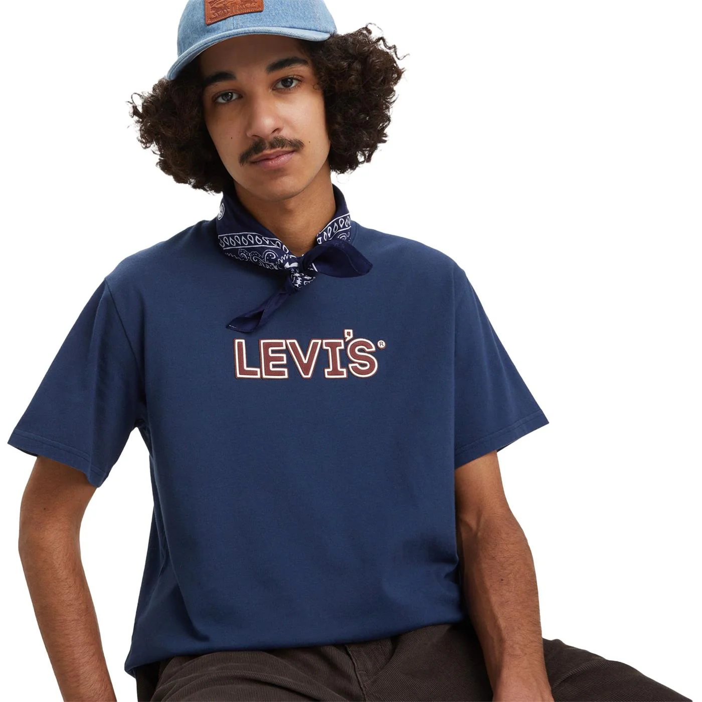 Levis SS Relaxed Fit Tee Padded HL Logo Dress Blues - Image 3