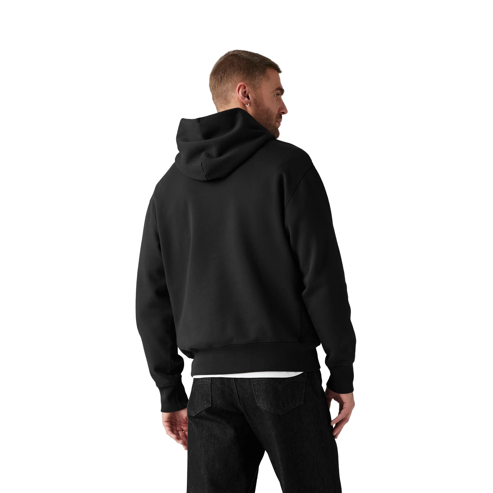 Levis The Authentic Hoodie Black Agate Garment Dye - Image 2
