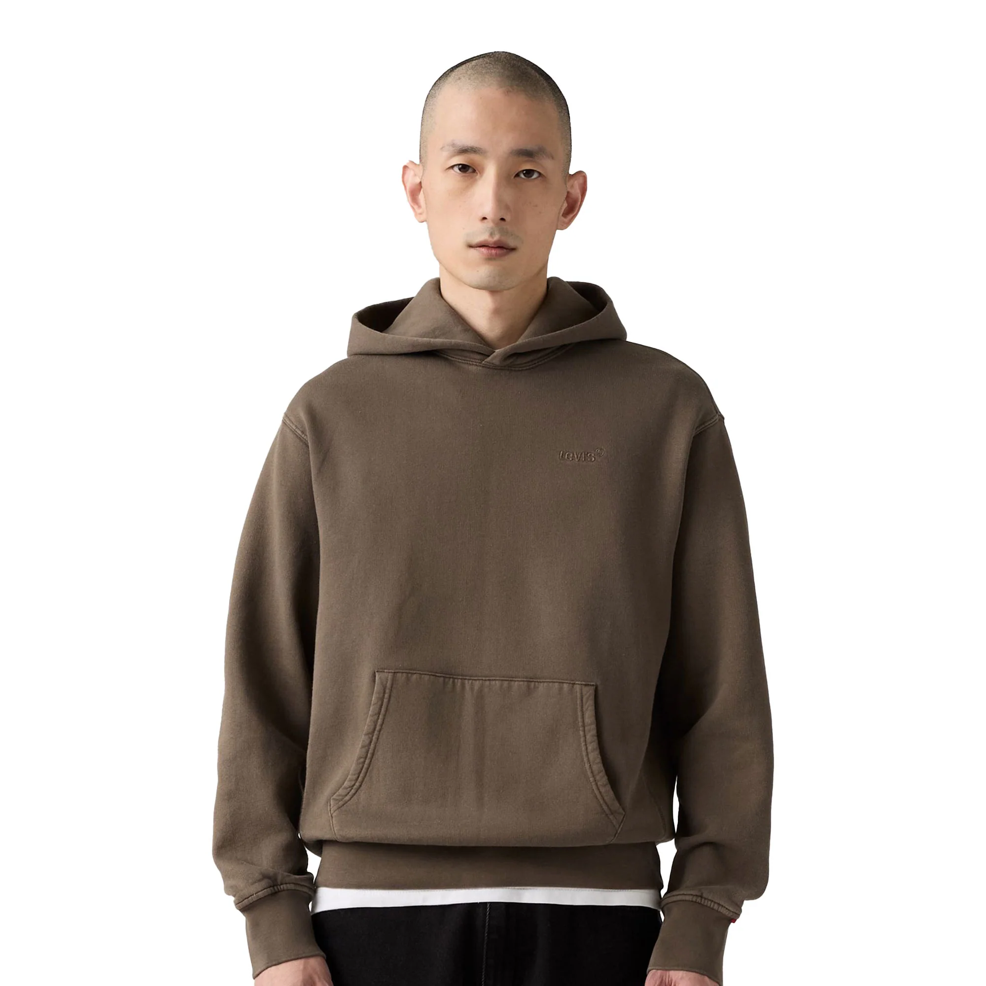 Levis The Authentic Hoodie Garment Dye H225 Maitake