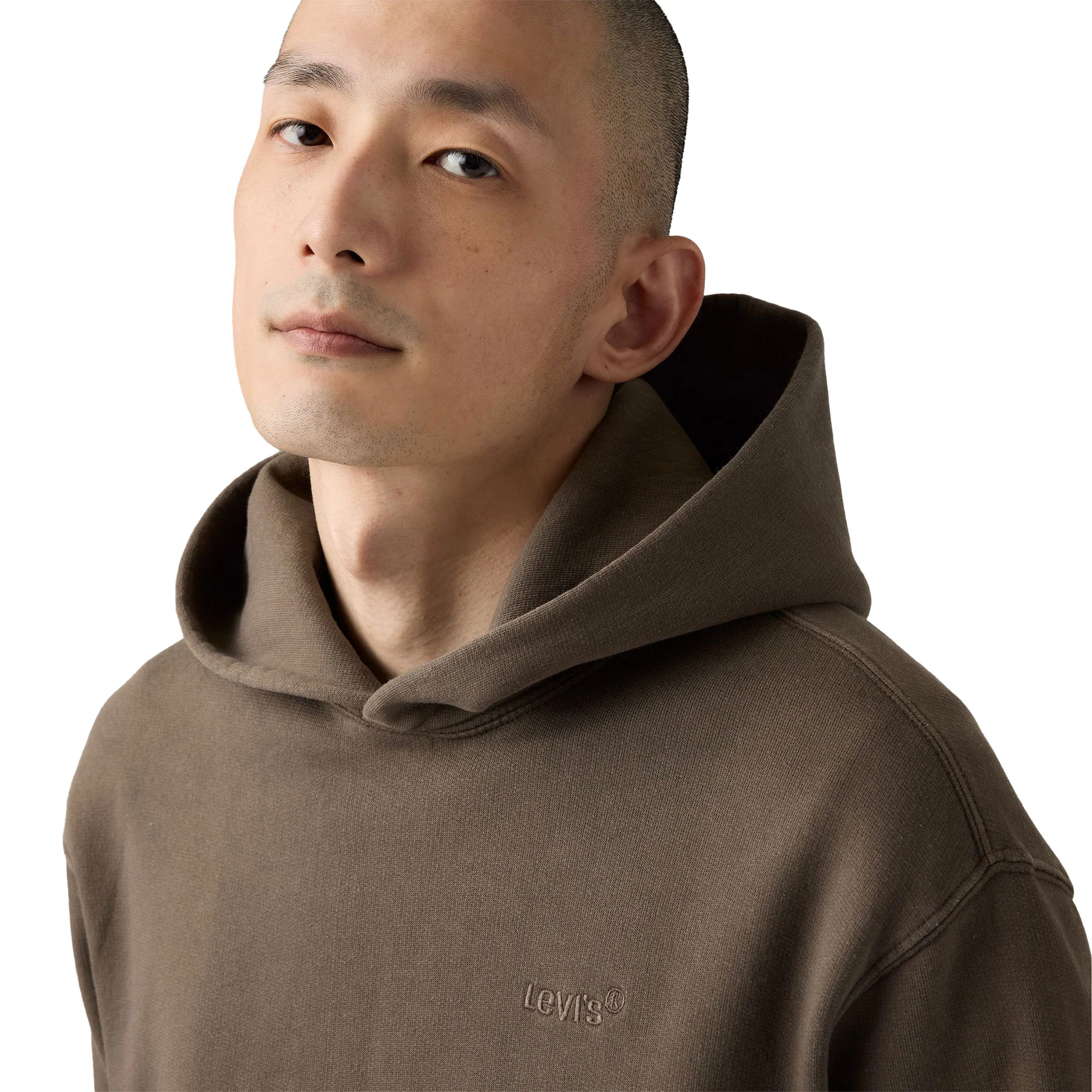 Levis The Authentic Hoodie Garment Dye H225 Maitake - Image 3