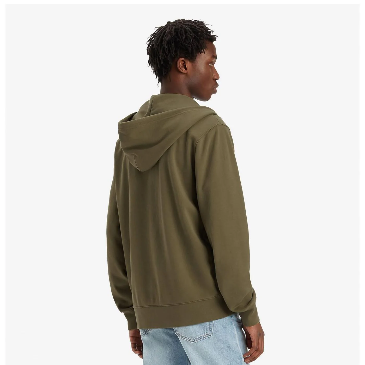 Levis The Original HM Zip-Up Hoodie Burnt Olive - Image 2