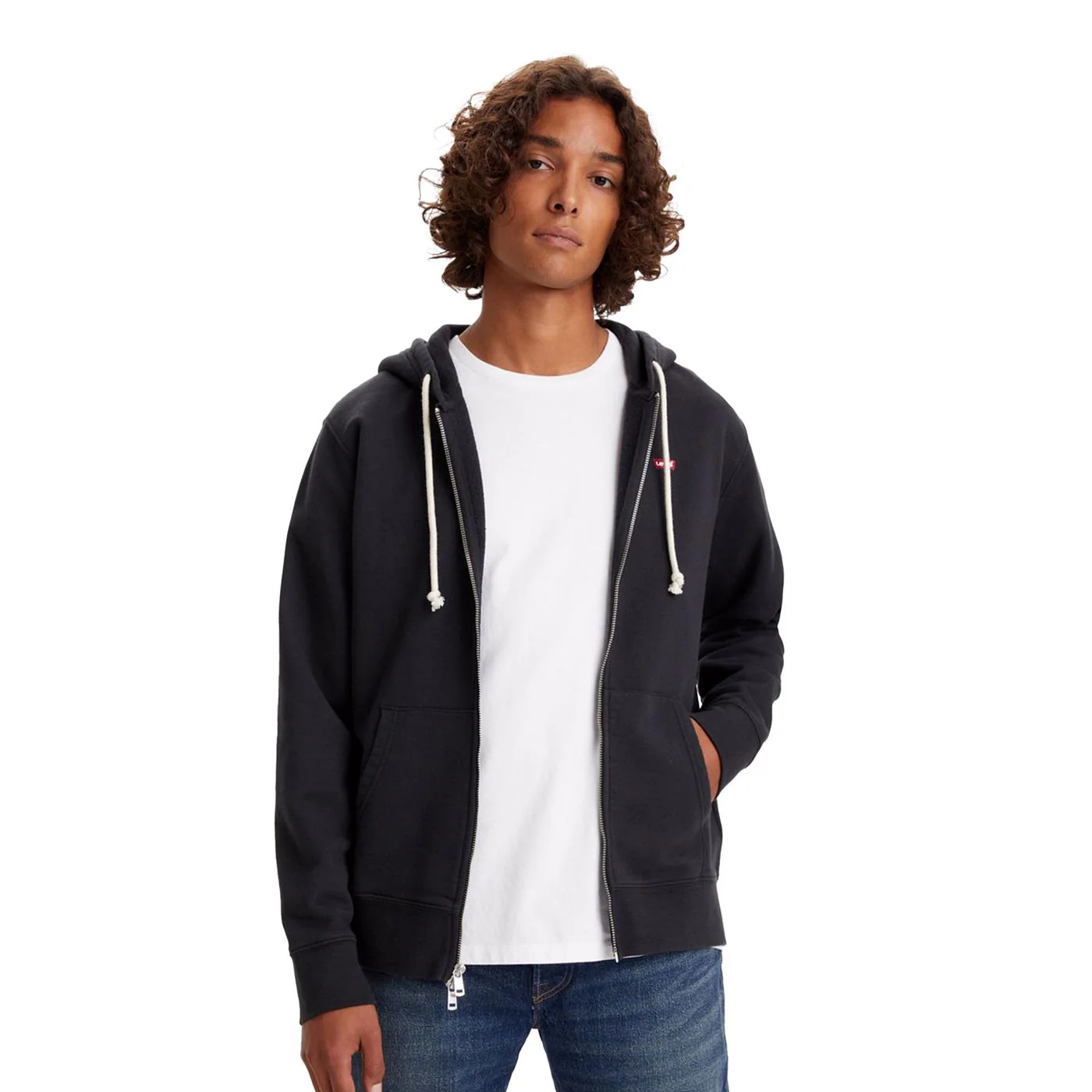 Levis The Original HM Zip-Up Hoodie Mineral Black - Image 2
